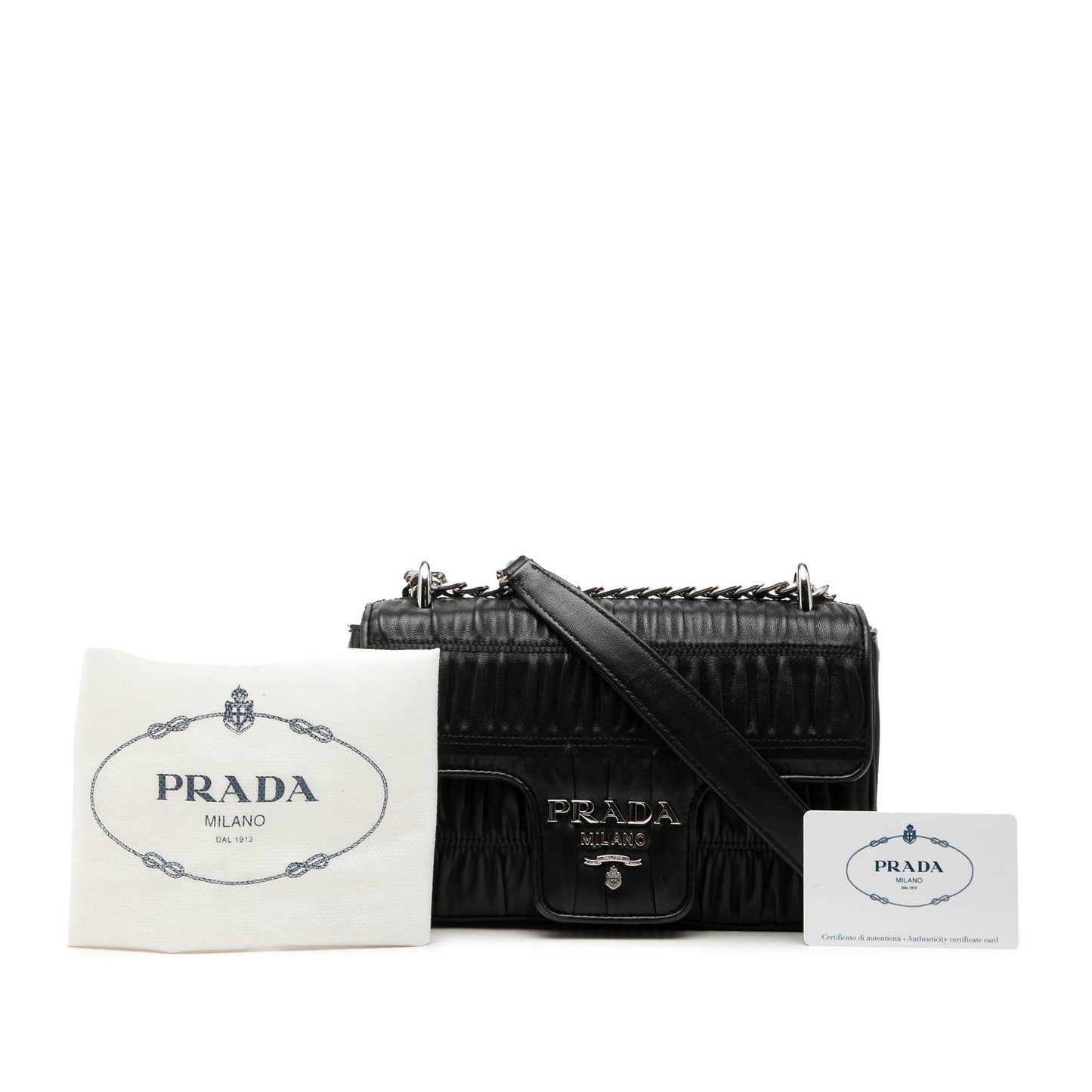Prada Nappa Gaufre Chain Flap