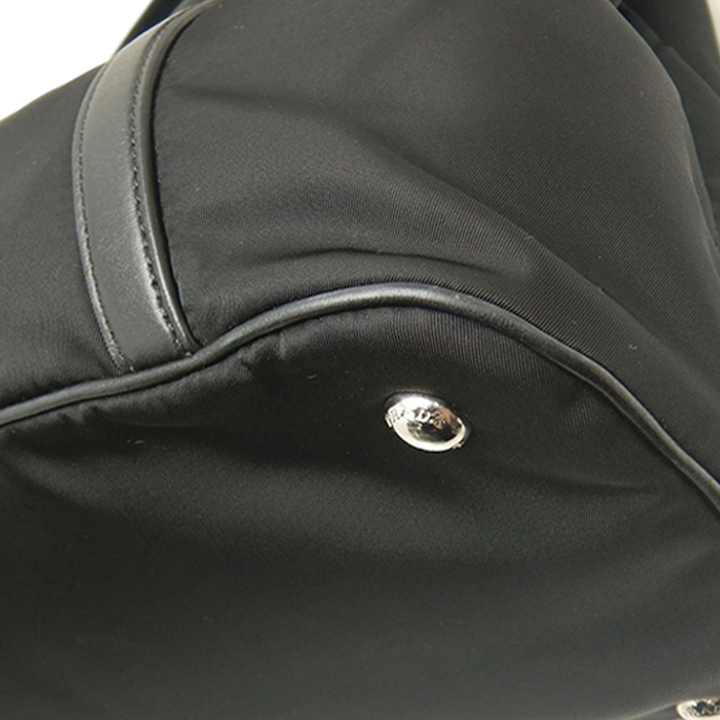 Prada Soft Calf Trimmed Tessuto Satchel