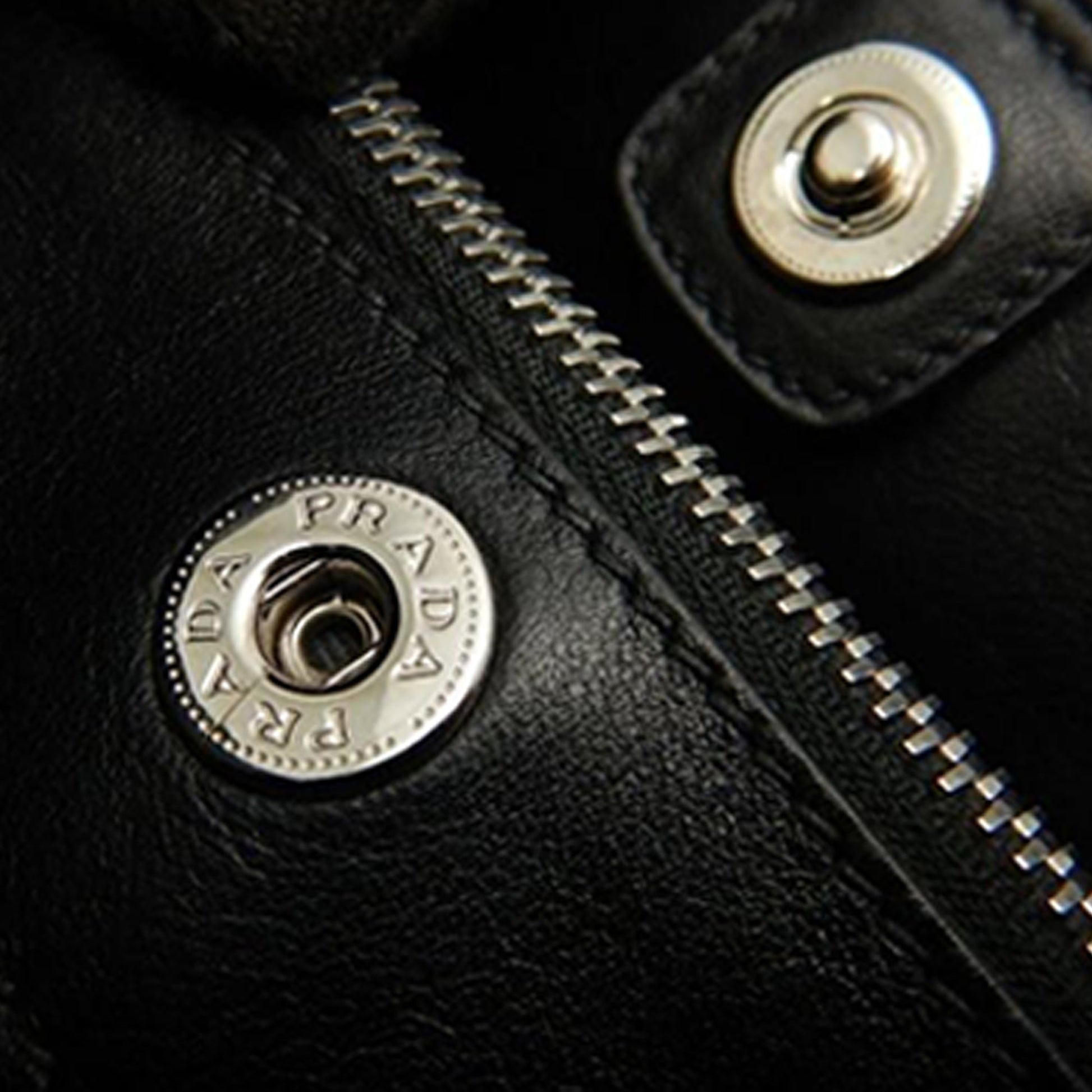 Prada Soft Calf Trimmed Tessuto Satchel