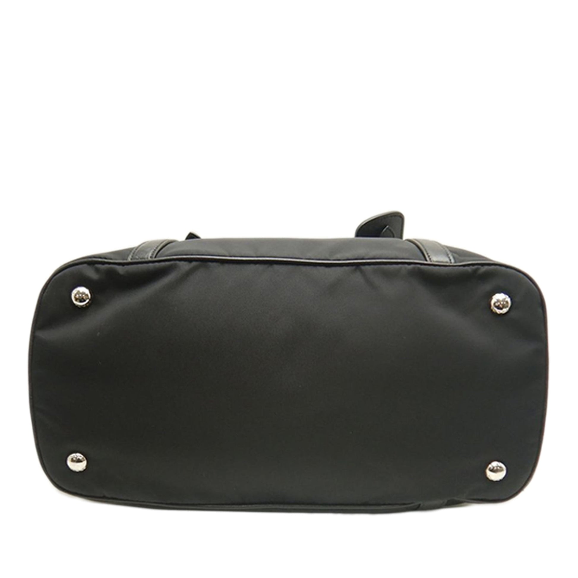 Prada Soft Calf Trimmed Tessuto Satchel