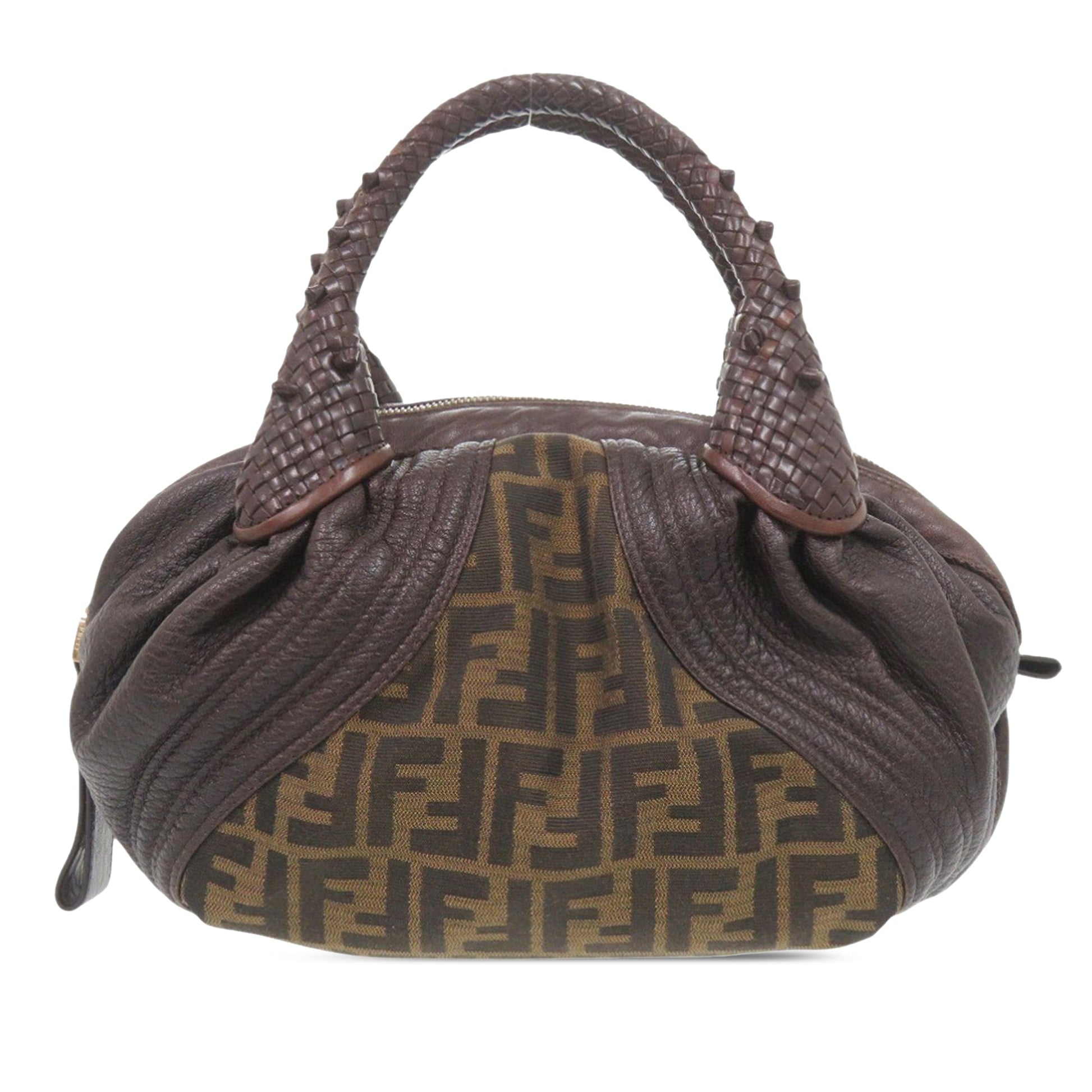 Fendi Mini Zucca Canvas and Leather Spy Handbag