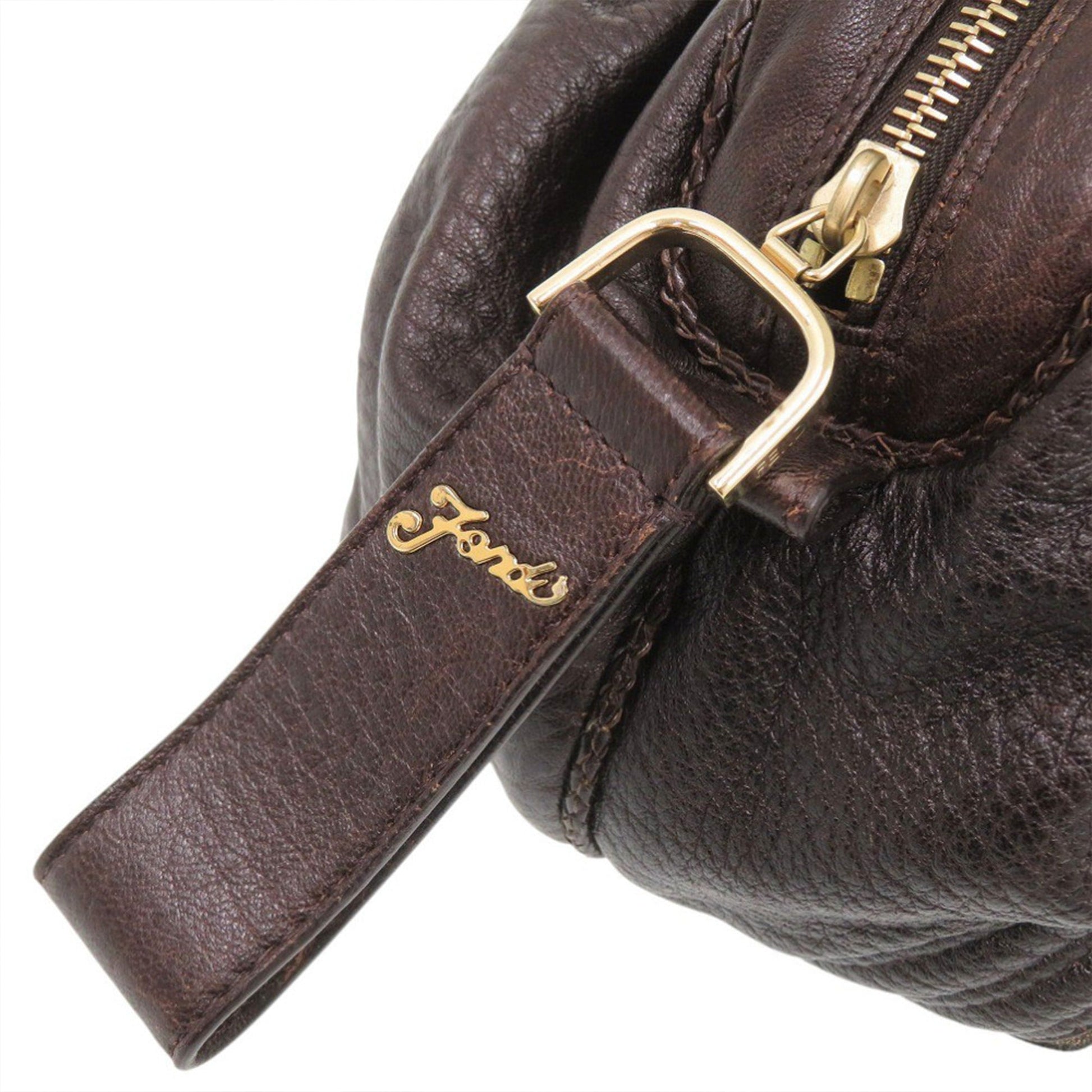 Fendi Mini Zucca Canvas and Leather Spy Handbag