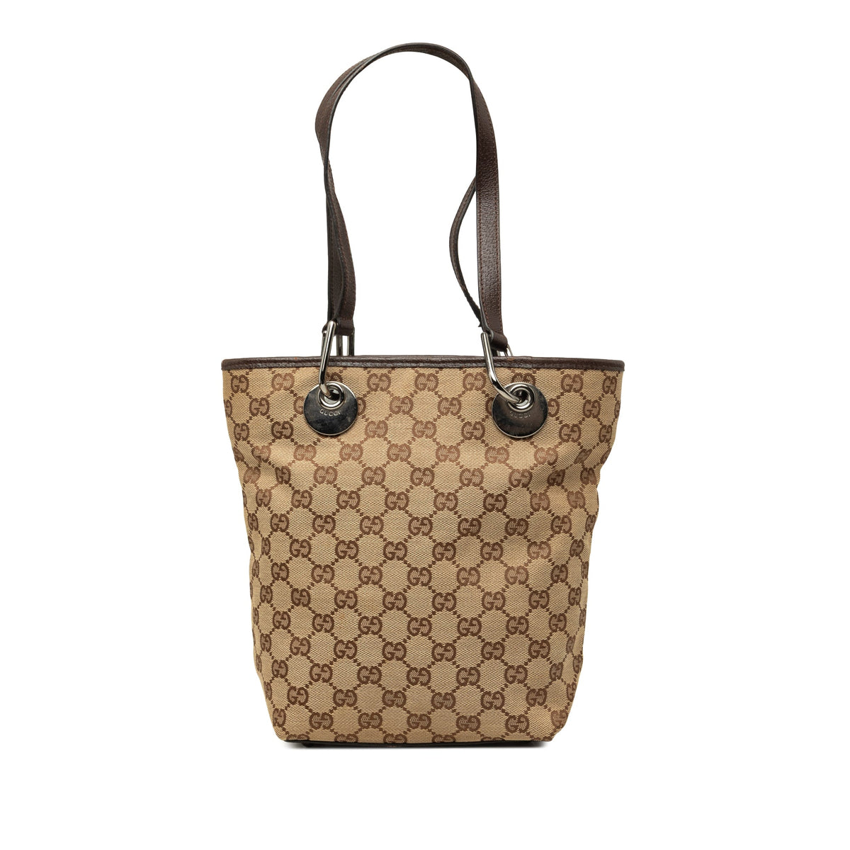 Gucci GG Canvas Eclipse Tote — Beige