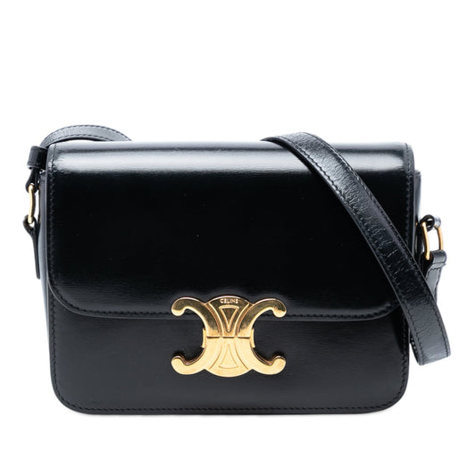 Celine Teen Shiny Calfskin Triomphe Crossbody