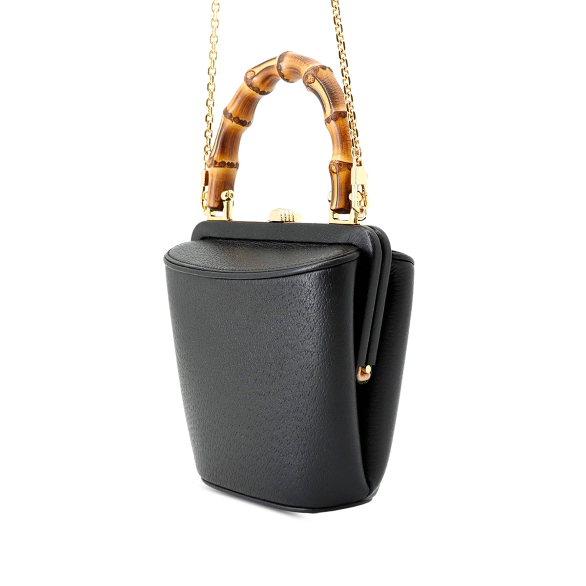 Gucci Mini Dollar Calfskin Bamboo Marina Bucket Bag