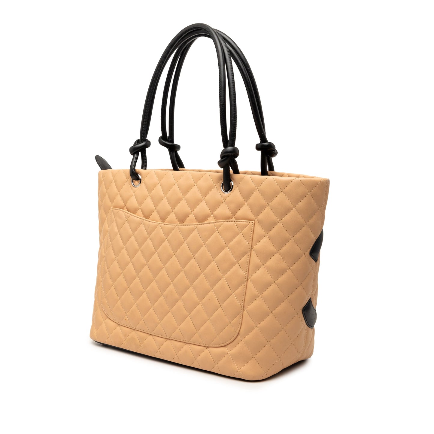 Large Quilted Lambskin Cambon Ligne Tote