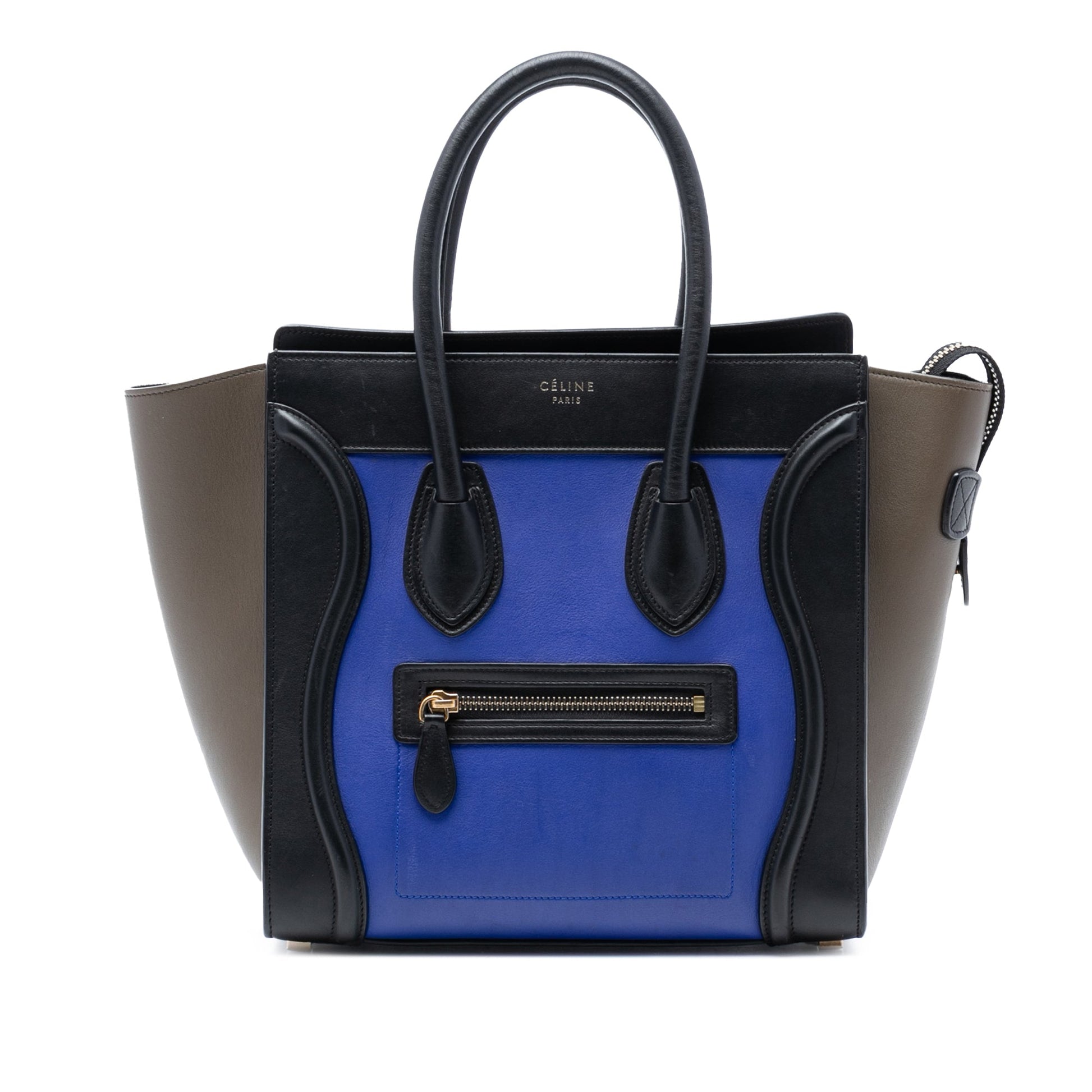 Celine Micro Tricolor Leather Luggage Tote