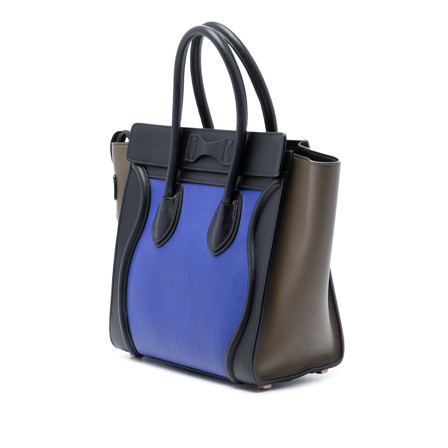 Celine Micro Tricolor Leather Luggage Tote