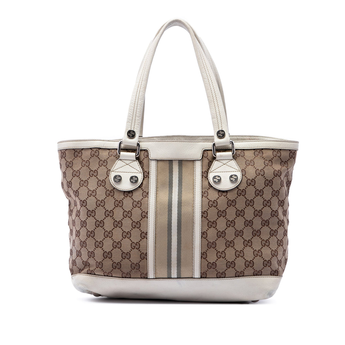 Gucci Small GG Canvas Web Libeccio Sunset Tote