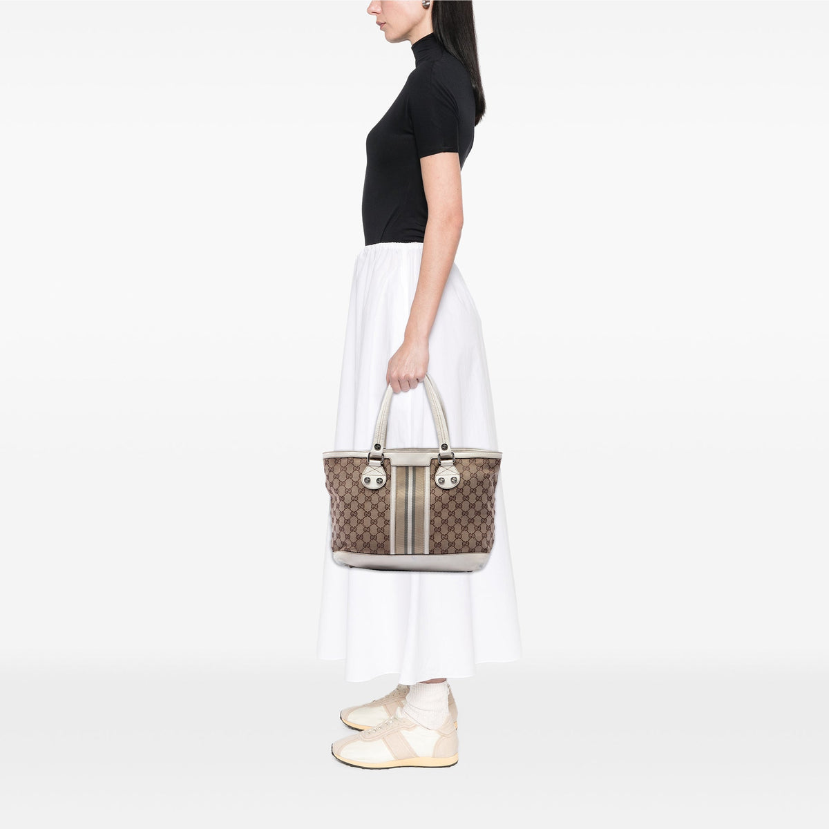 Gucci Small GG Canvas Web Libeccio Sunset Tote