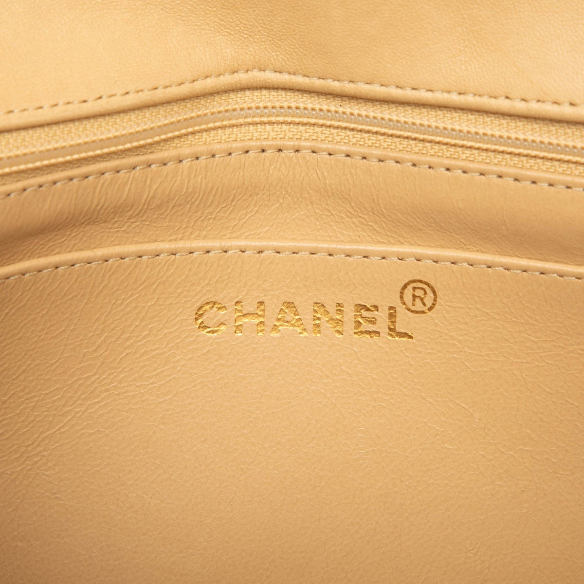 Chanel Medium Lambskin Diana Flap — Beige