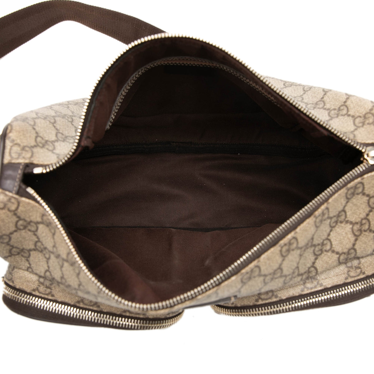 Gucci GG Supreme Double Pocket Crossbody