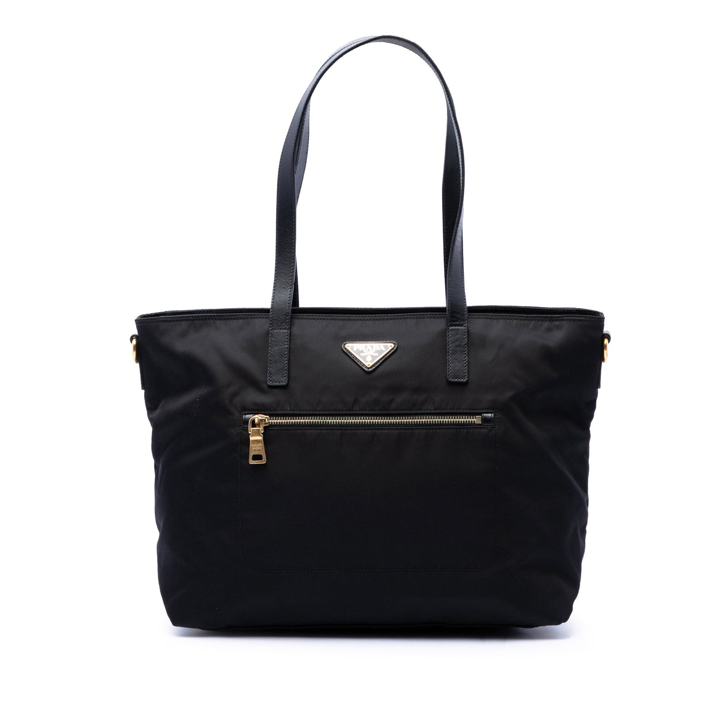 Prada Saffiano Trimmed Tessuto Satchel