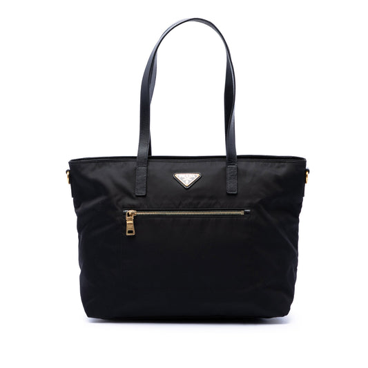 Prada Saffiano Trimmed Tessuto Satchel