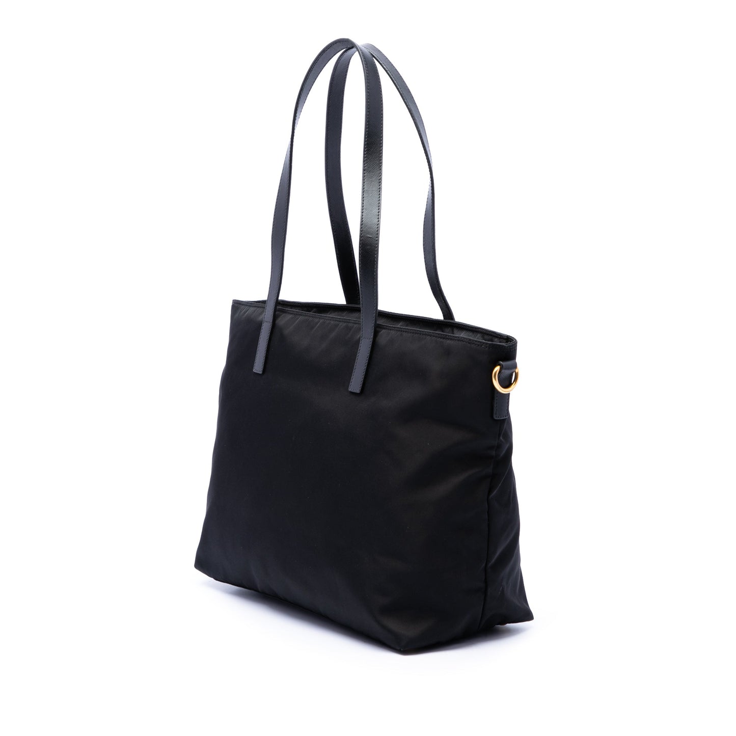 Prada Saffiano Trimmed Tessuto Satchel