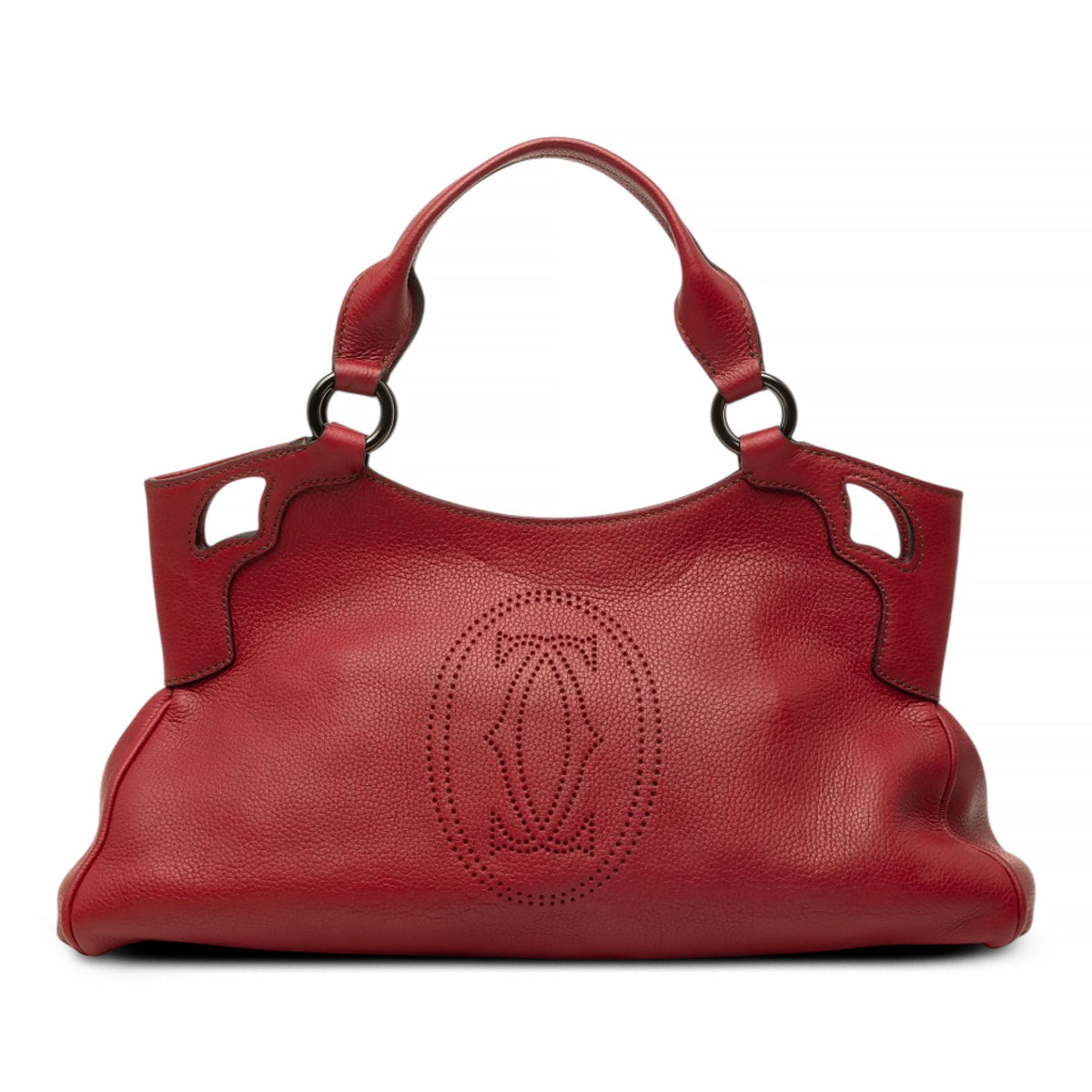 Cartier Small Leather Marcello de Cartier Satchel — Red