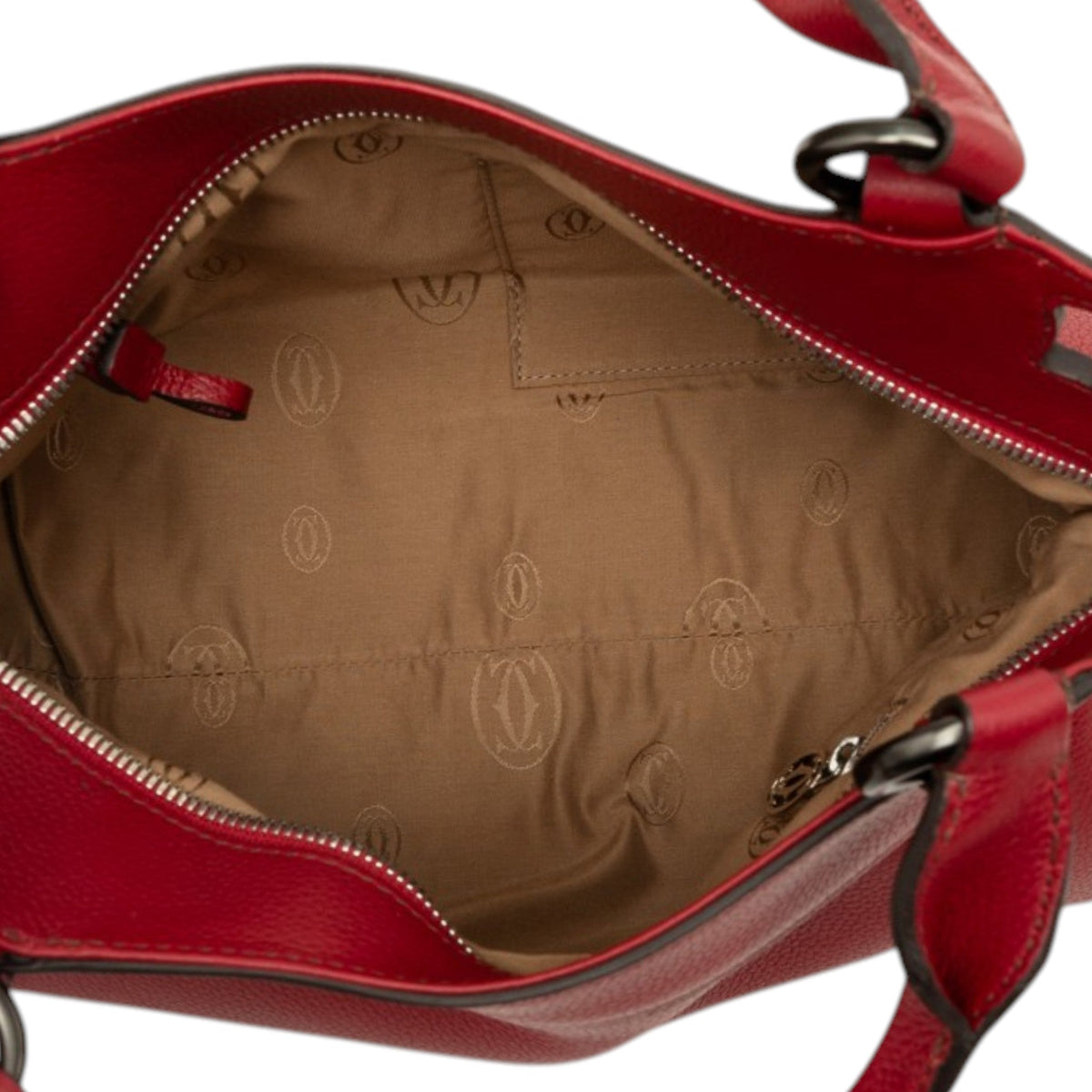 Cartier Small Leather Marcello de Cartier Satchel — Red