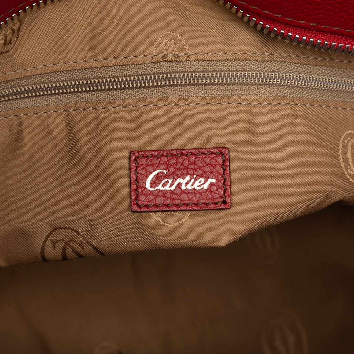 Cartier Small Leather Marcello de Cartier Satchel — Red