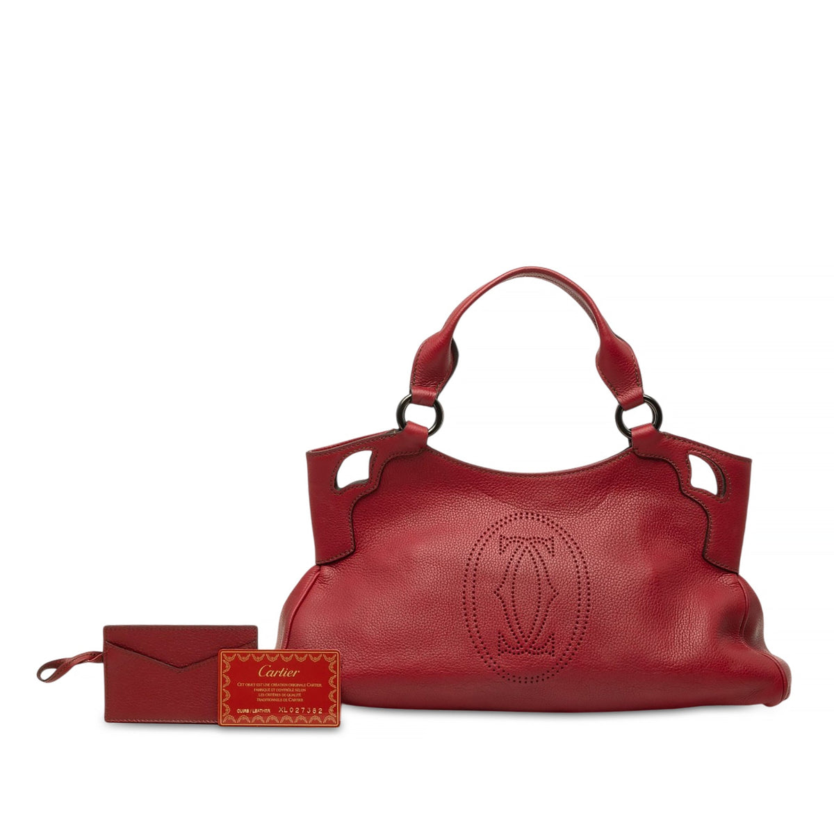 Cartier Small Leather Marcello de Cartier Satchel — Red