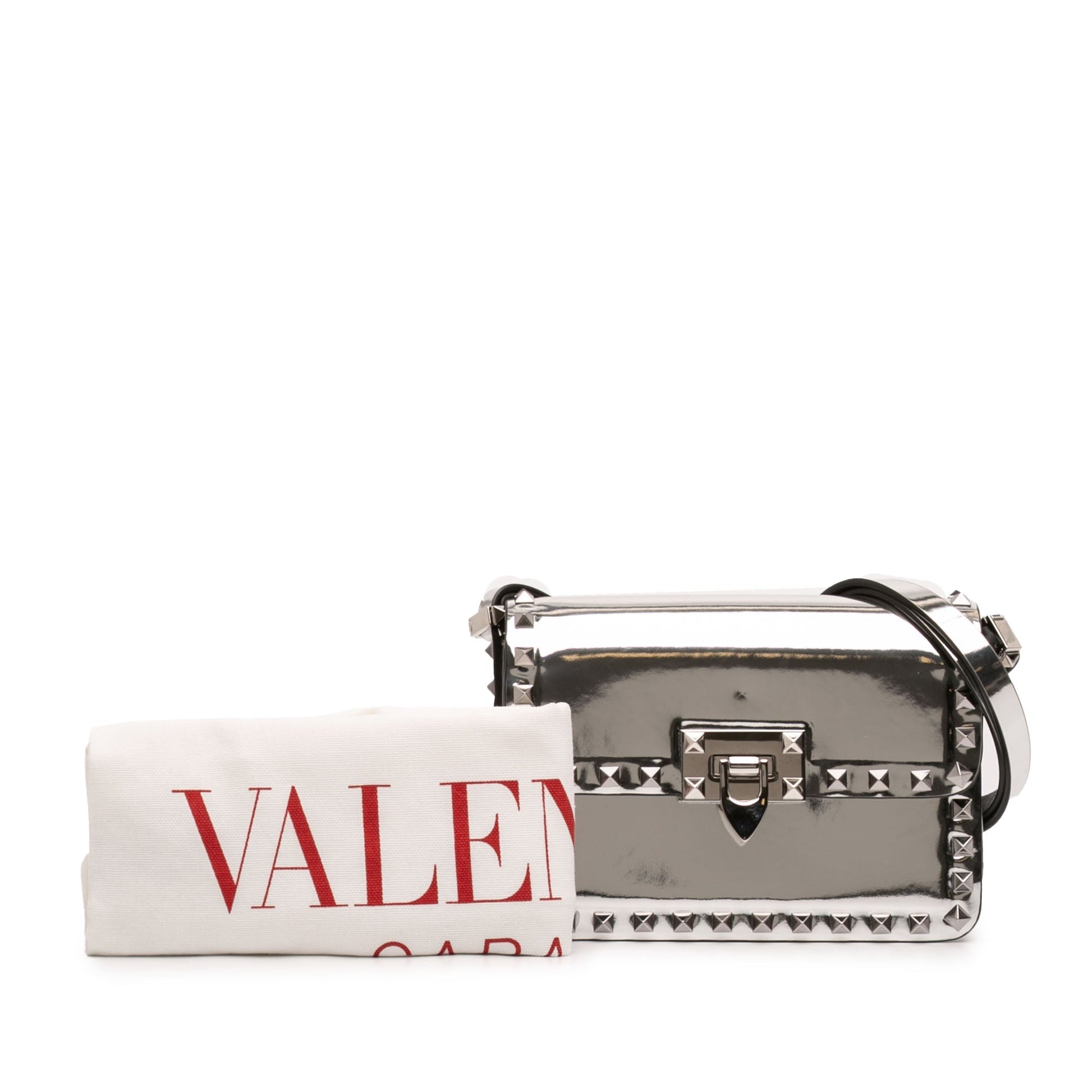Valentino Small Mirror Calfskin Rockstud23 Shoulder Bag