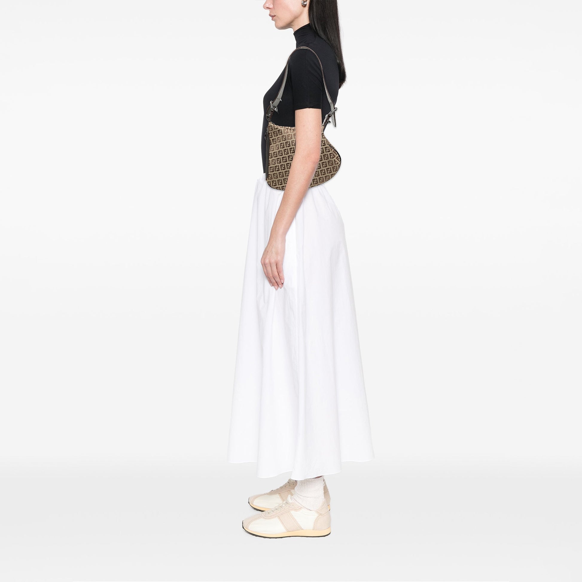 Fendi Zucchino Oyster Shoulder Bag