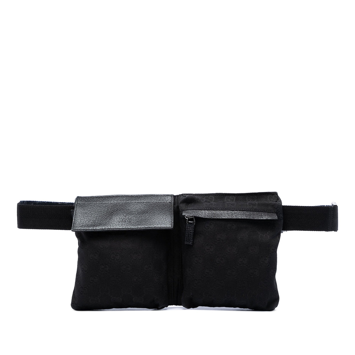 Gucci GG Canvas Double Pocket Belt Bag