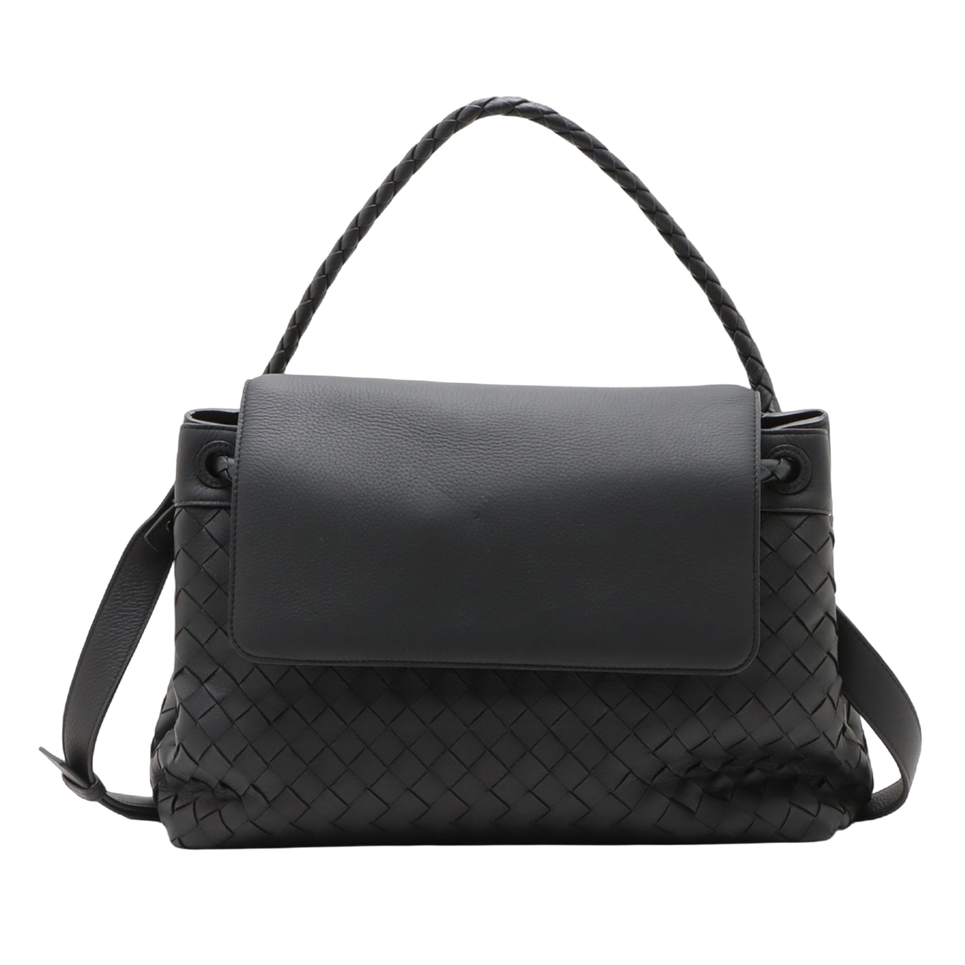 Bottega Veneta Large Calfskin Intrecciato Andiamo Satchel