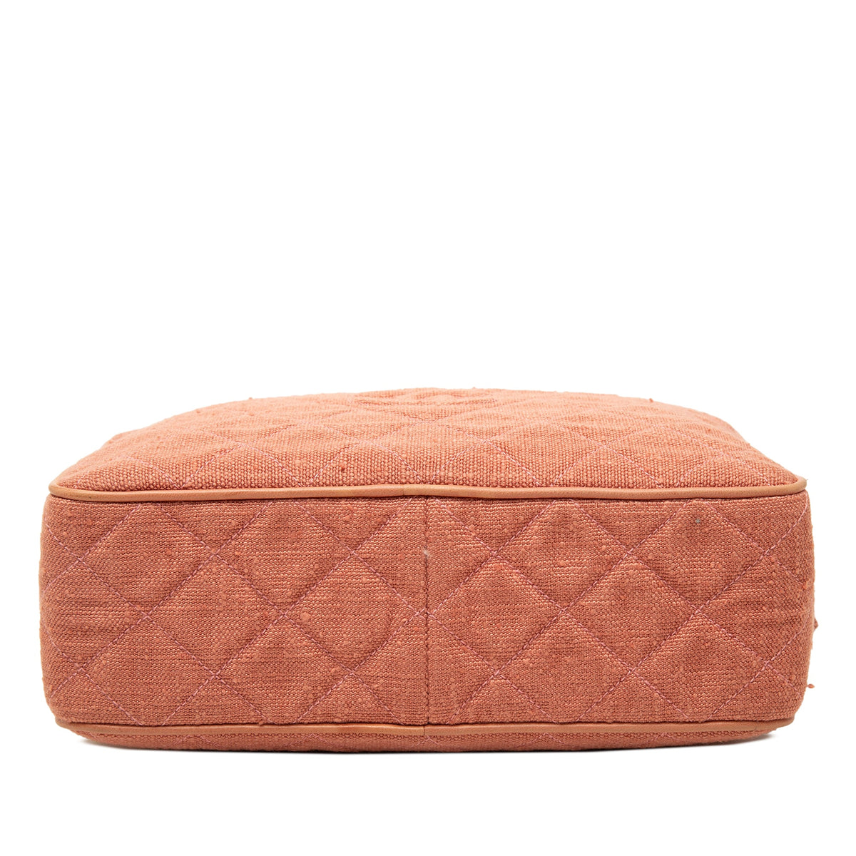 Chanel CC Quilted Linen Double Zip Camera Bag — Pink