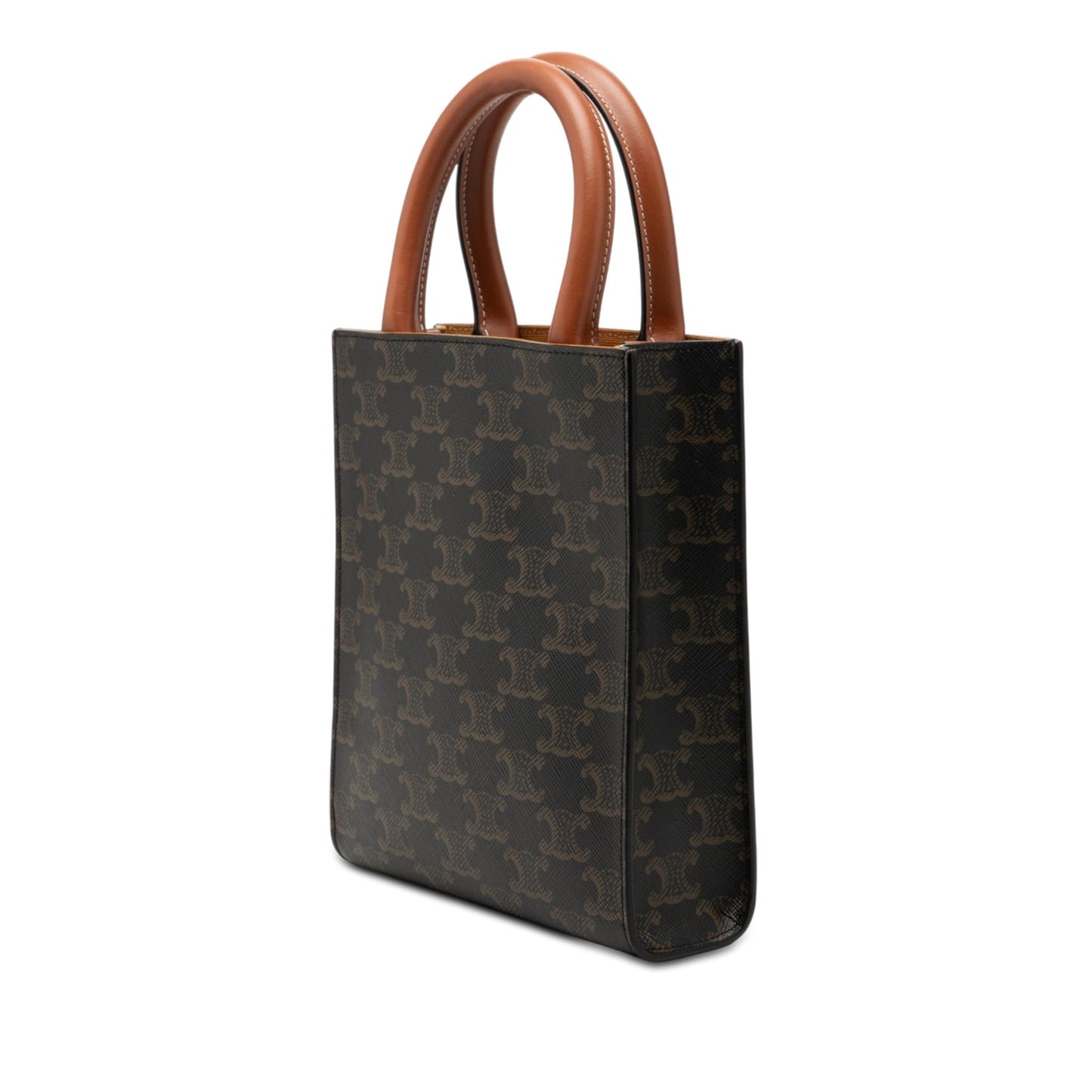 Celine Mini Triomphe Coated Canvas Vertical Cabas Satchel