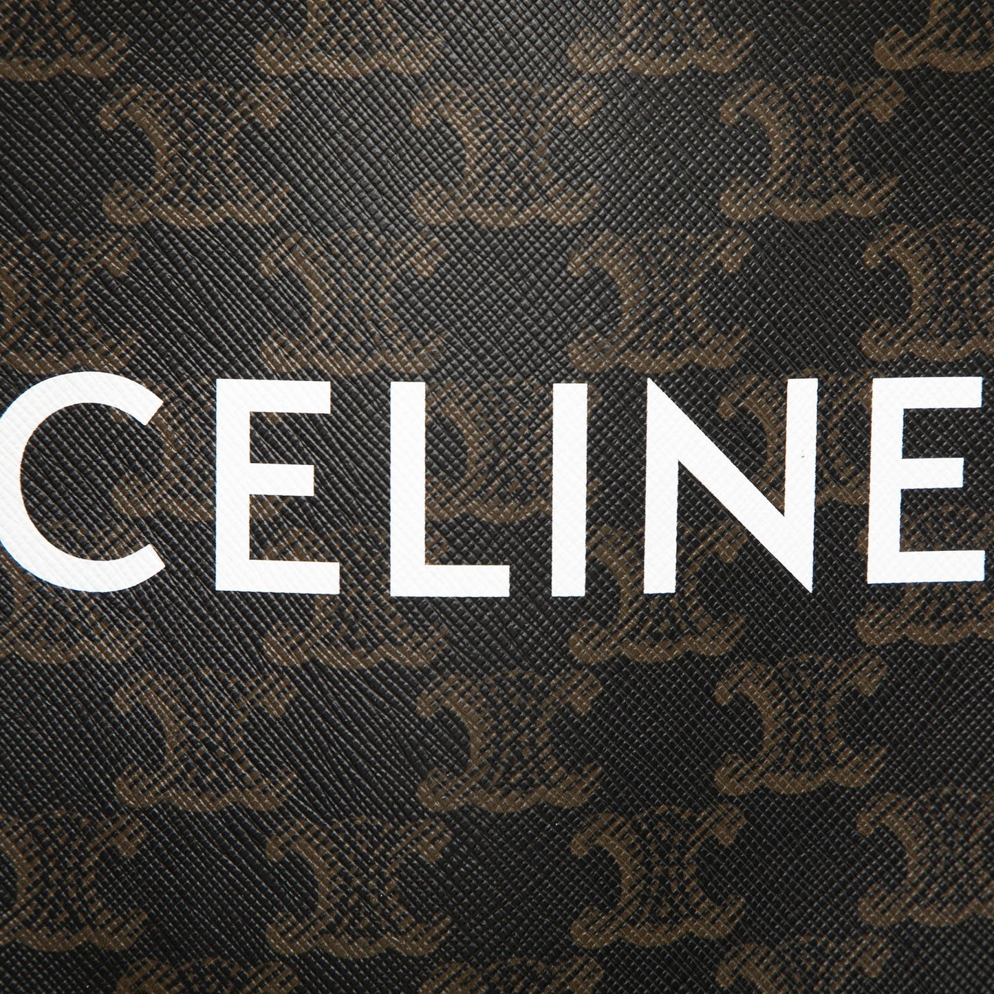 Celine Mini Triomphe Coated Canvas Vertical Cabas Satchel