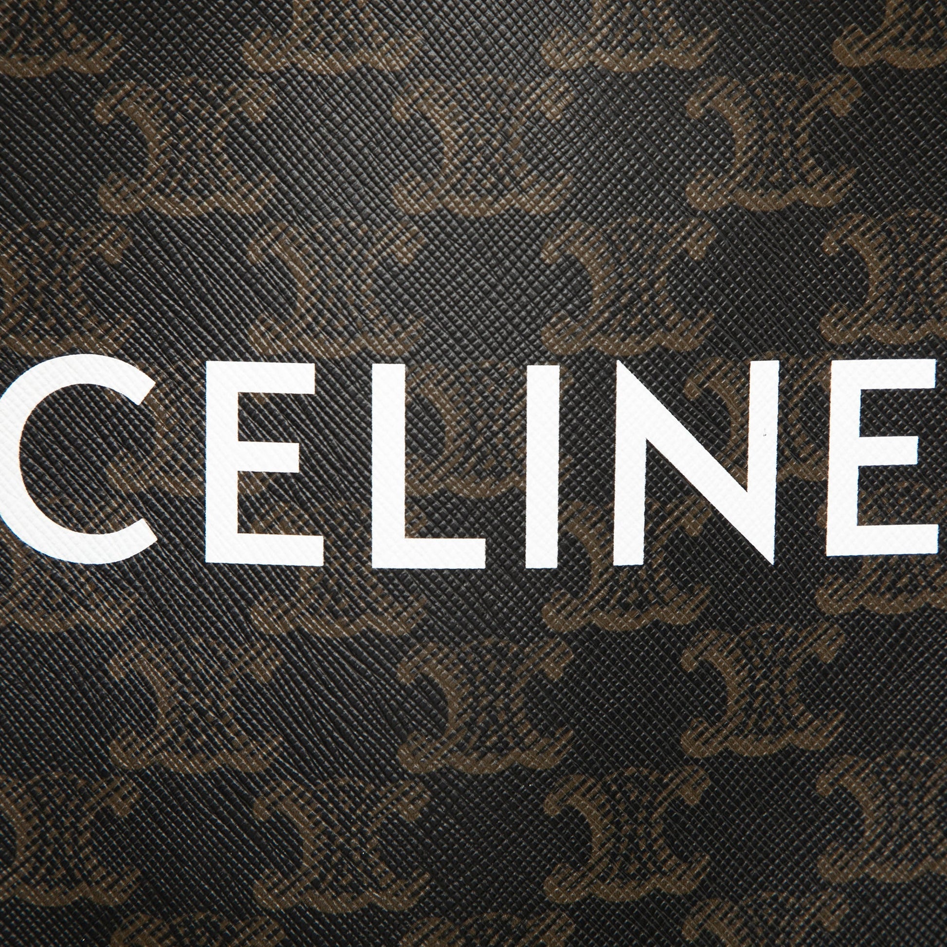 Celine Mini Triomphe Coated Canvas Vertical Cabas Satchel