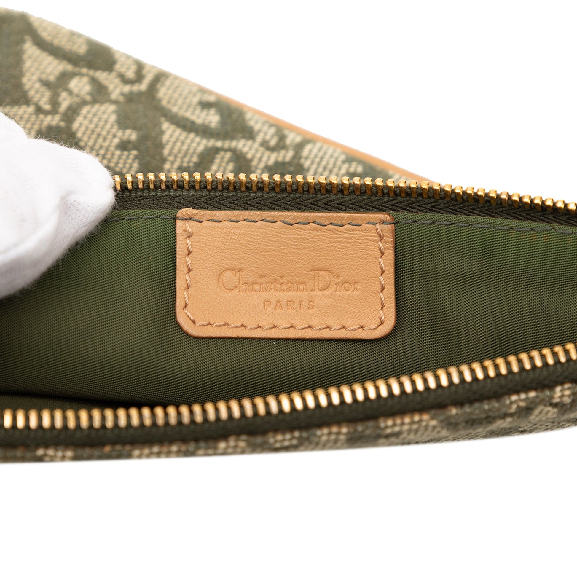 Dior Mini Diorissimo Canvas Saddle Pochette