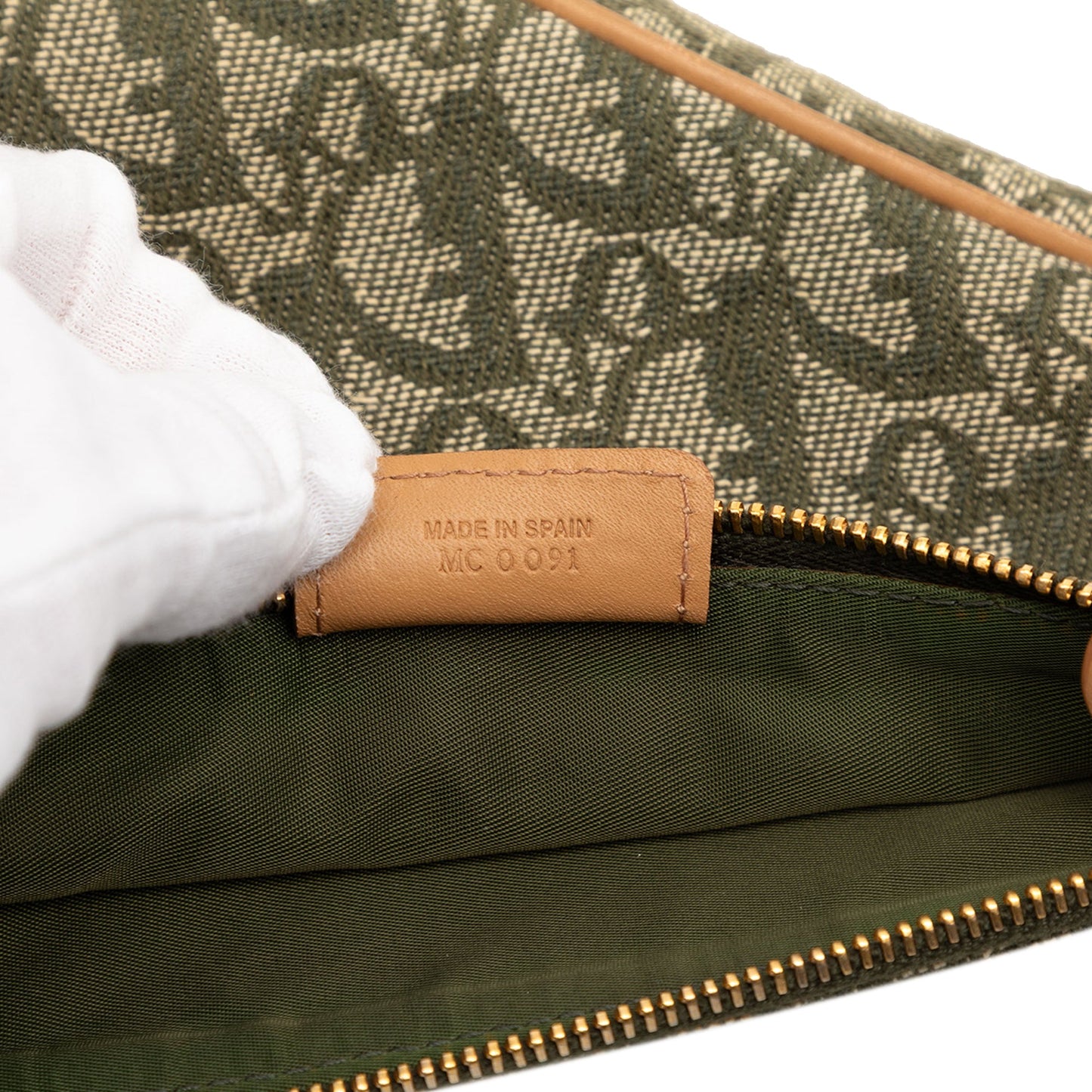 Dior Mini Diorissimo Canvas Saddle Pochette