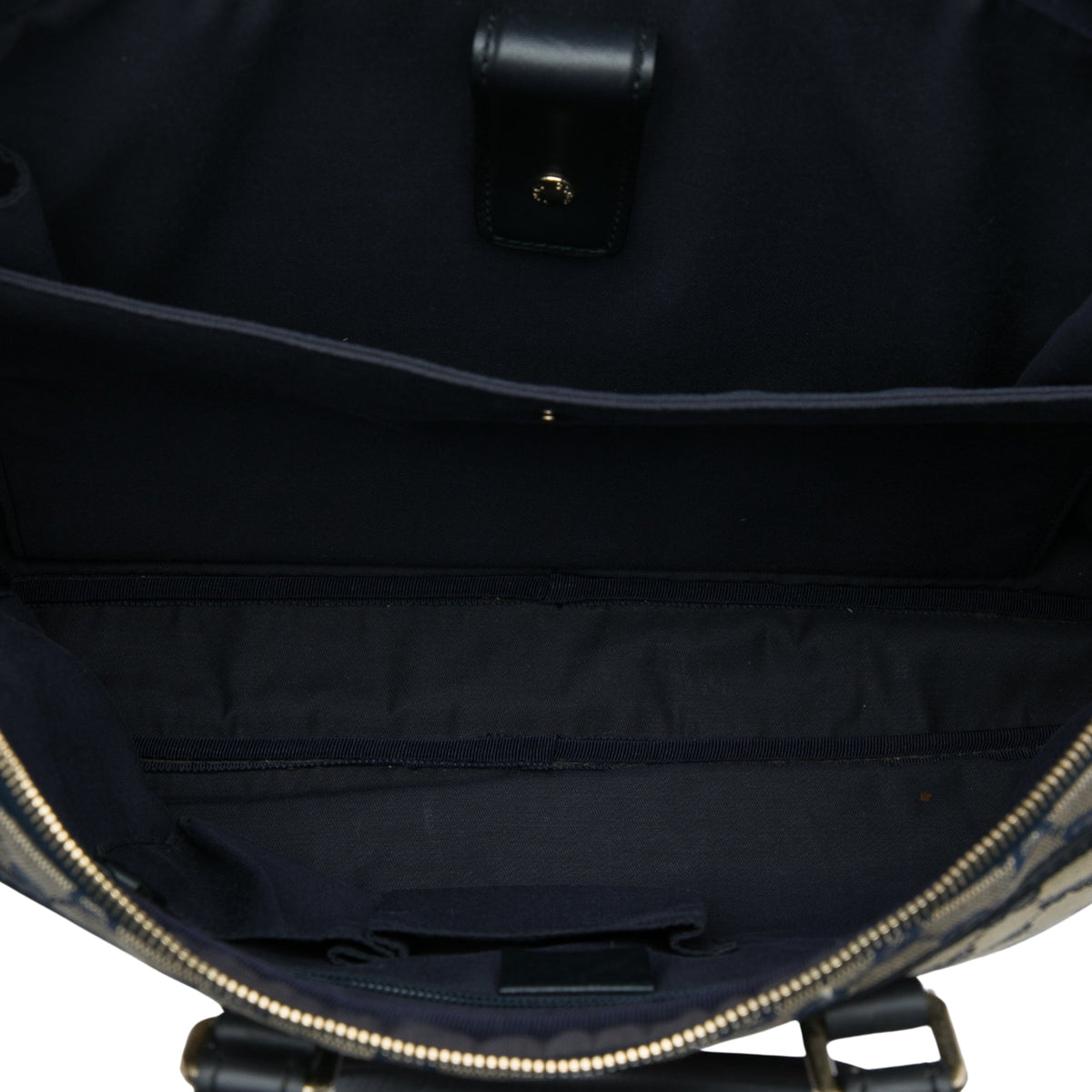 Gucci GG Canvas Web Briefcase — Beige