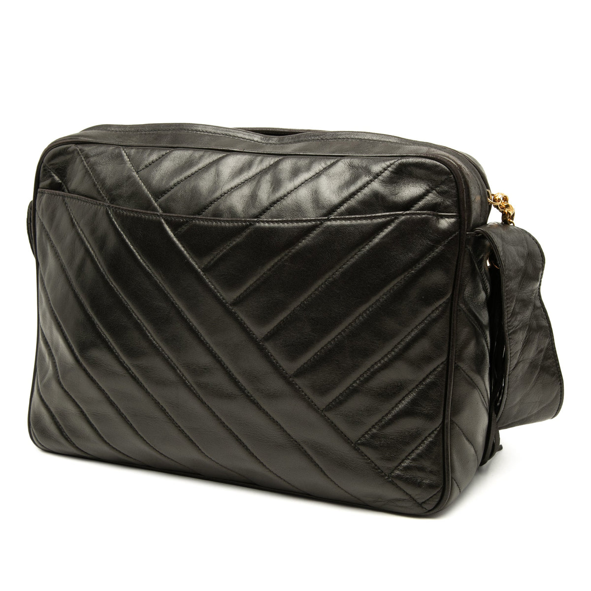 Chanel CC Chevron Lambskin Tassel Crossbody