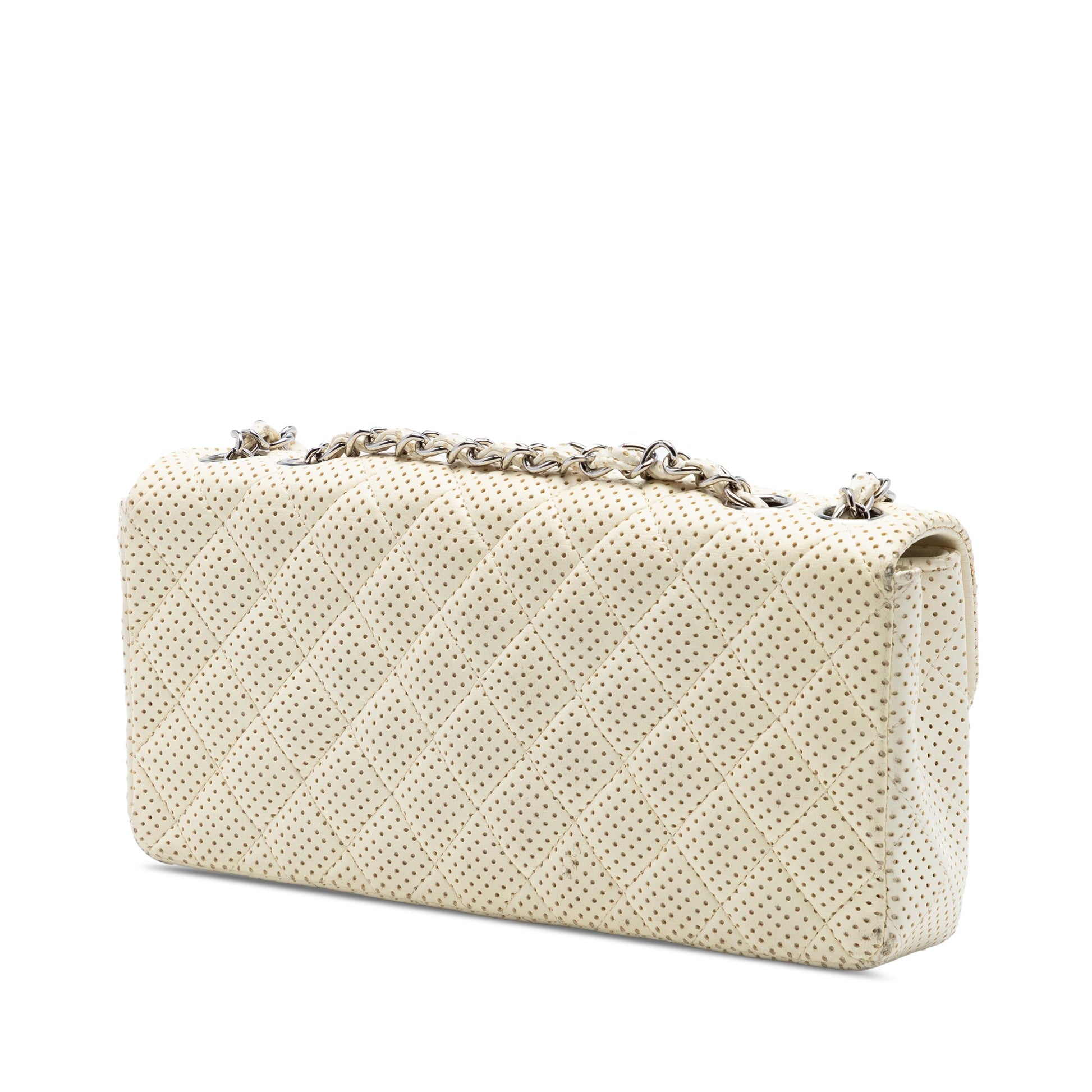Chanel Classic Perforated Lambskin East West Flap