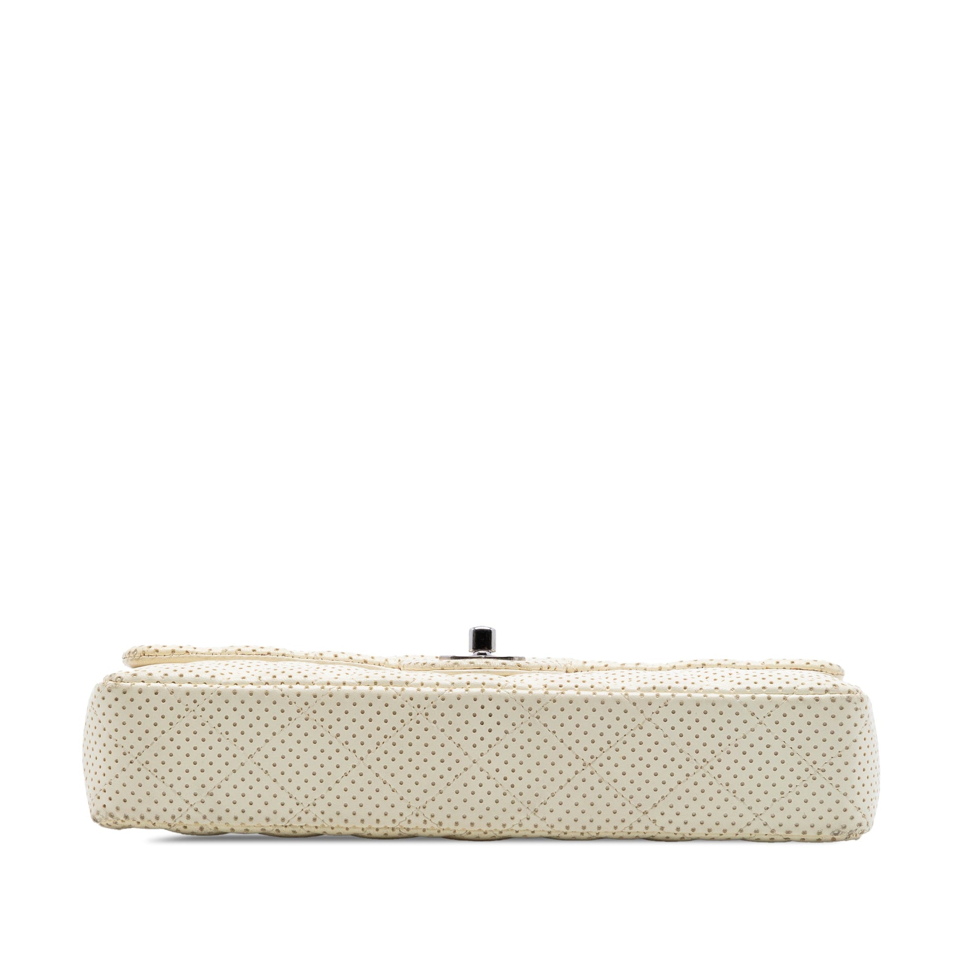 Chanel Classic Perforated Lambskin East West Flap