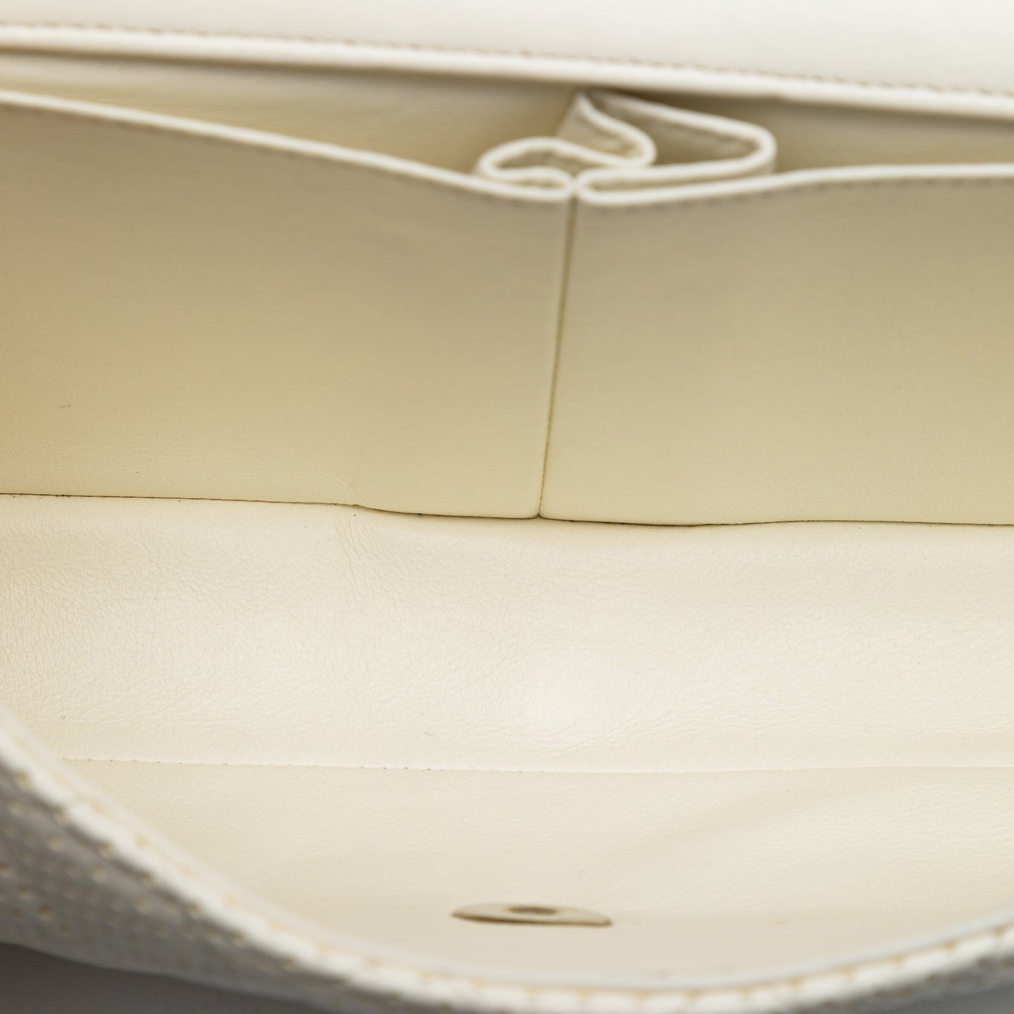 Chanel Classic Perforated Lambskin East West Flap