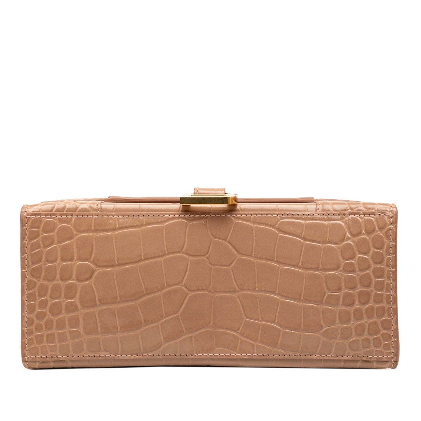 Balenciaga Small Croc Embossed Hourglass Top Handle Bag