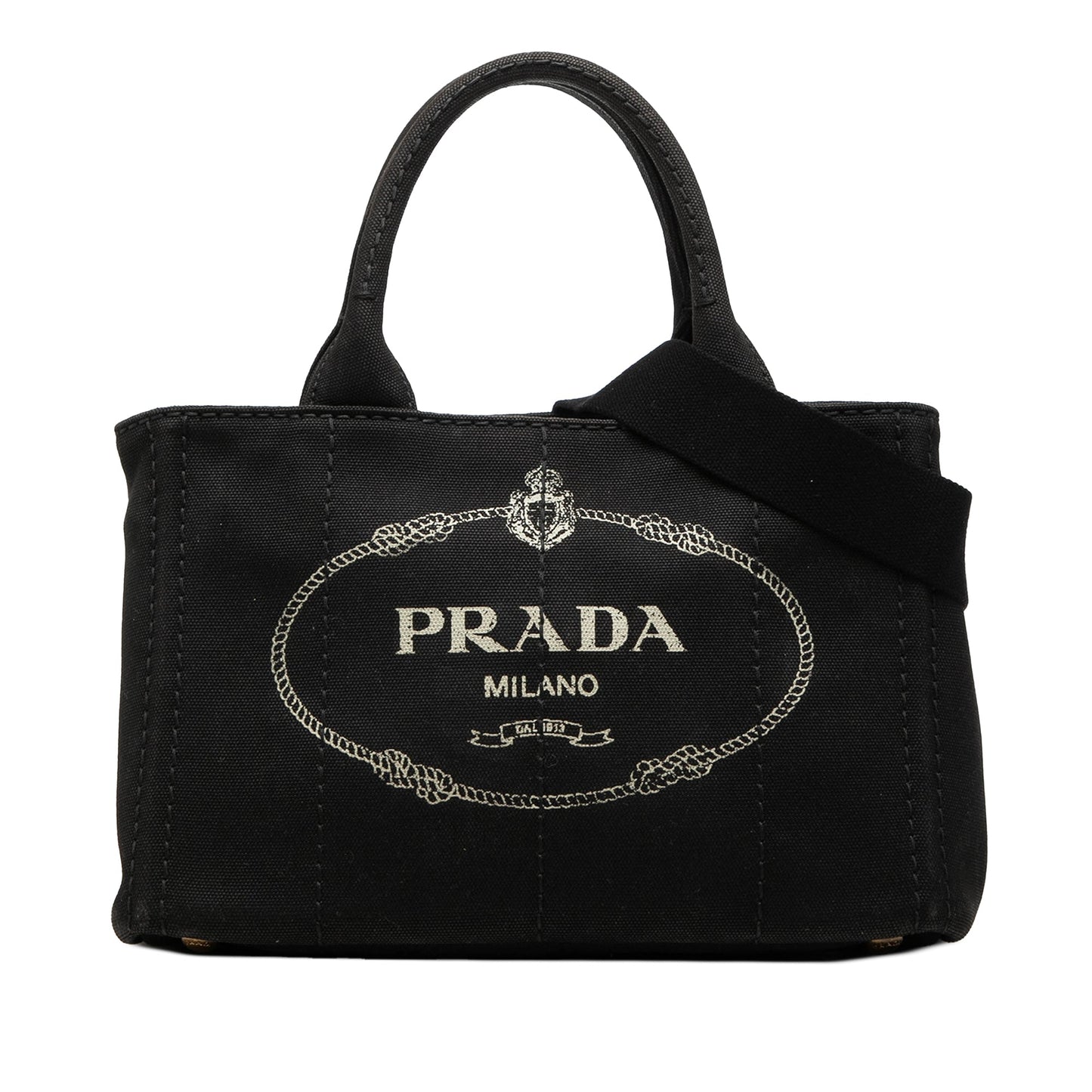 Prada Small Canvas Canapa Logo Satchel