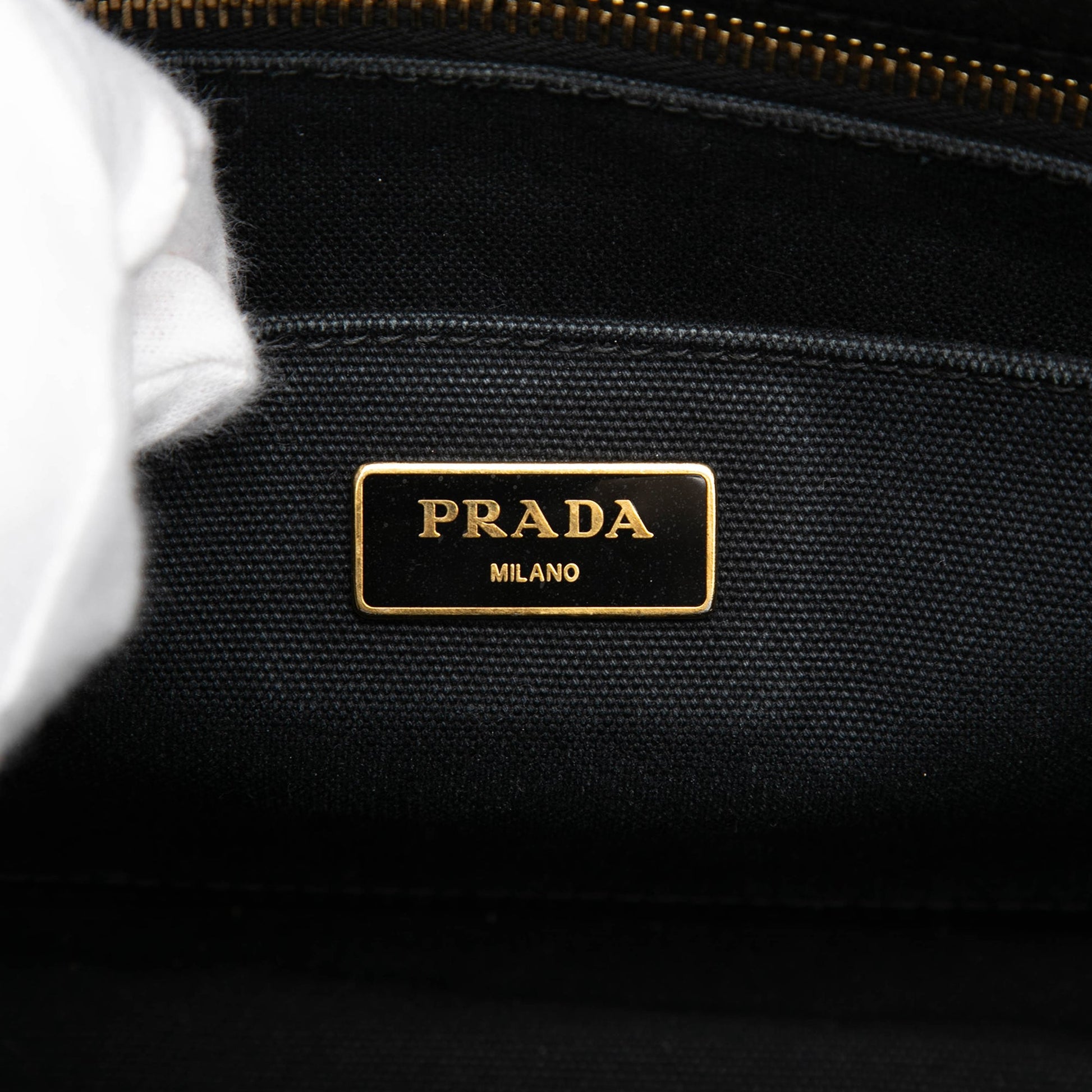 Prada Small Canvas Canapa Logo Satchel