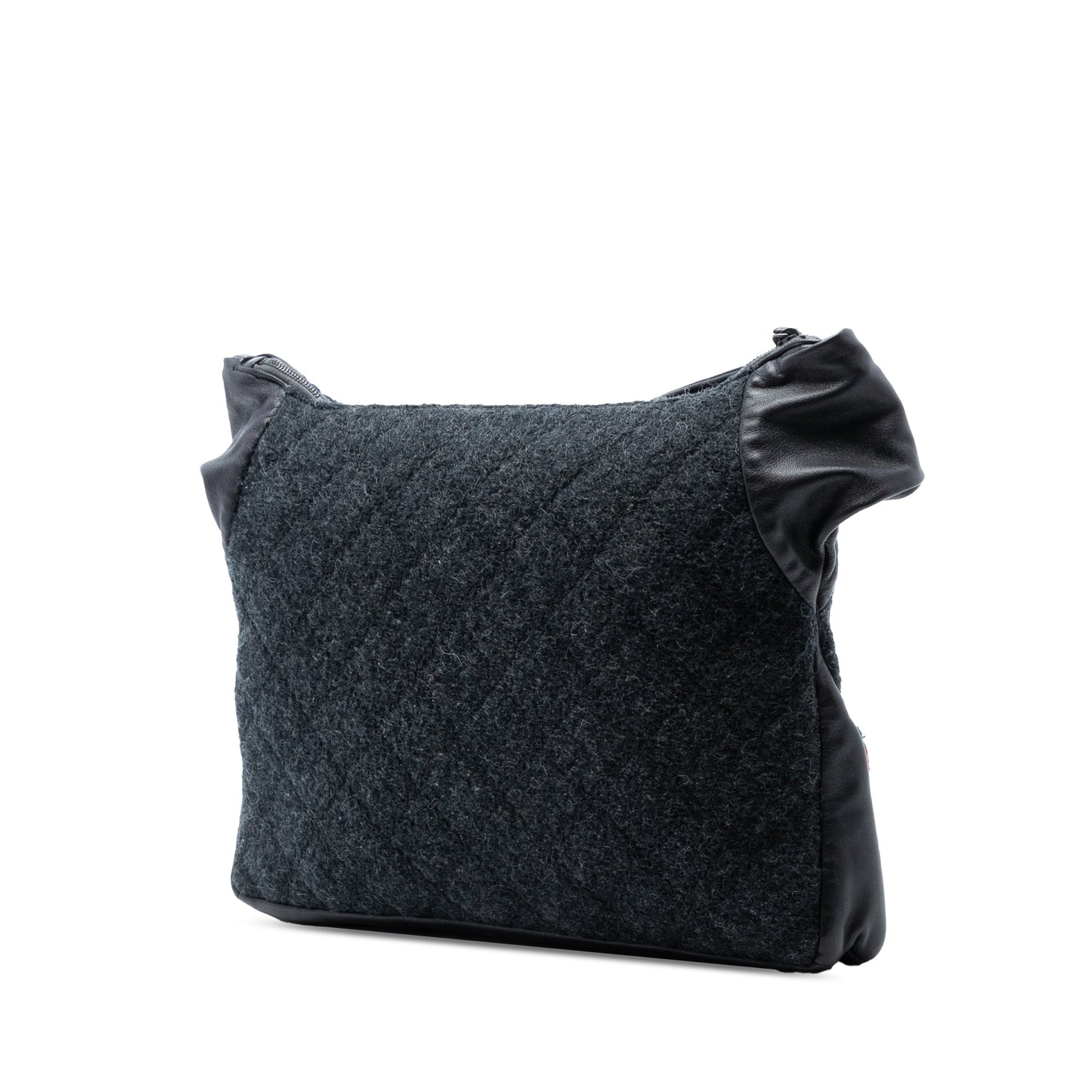 Chanel Quilted Wool and Lambskin Girl Bag