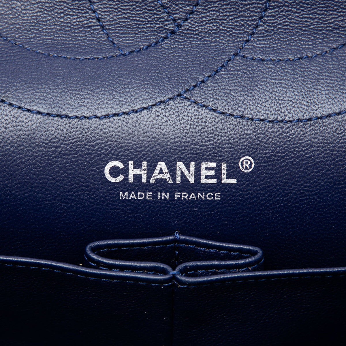 Chanel Quilted Crinkled Patent Reissue 2.55 Double Flap 227 — Blue