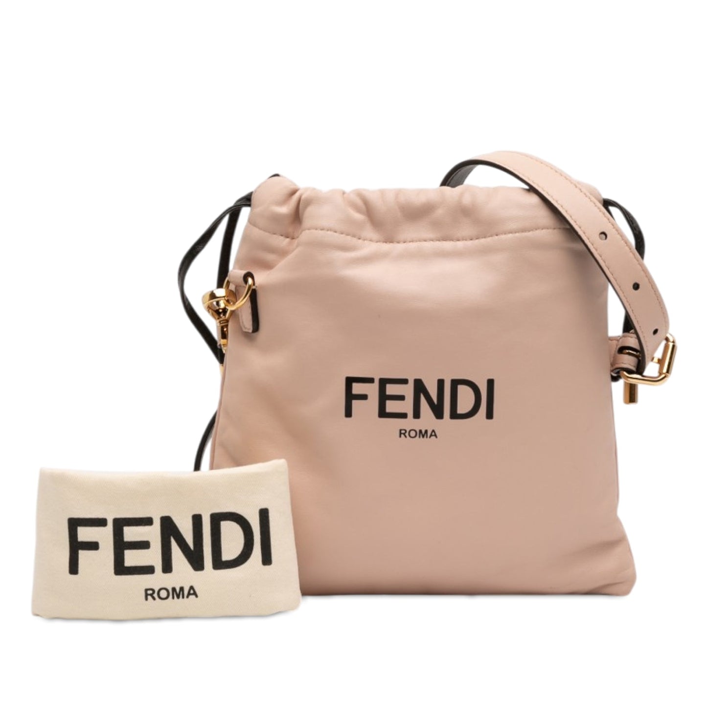 Fendi Small Calfskin Roma Drawstring Crossbody