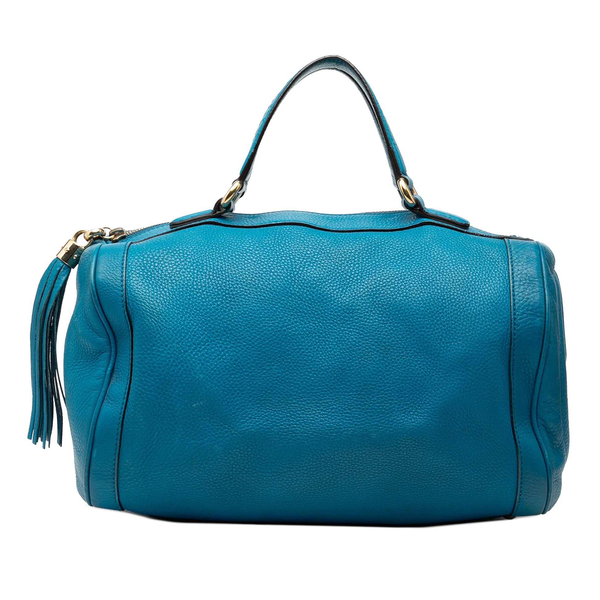Gucci Medium Pebbled Calfskin Soho Boston Bag