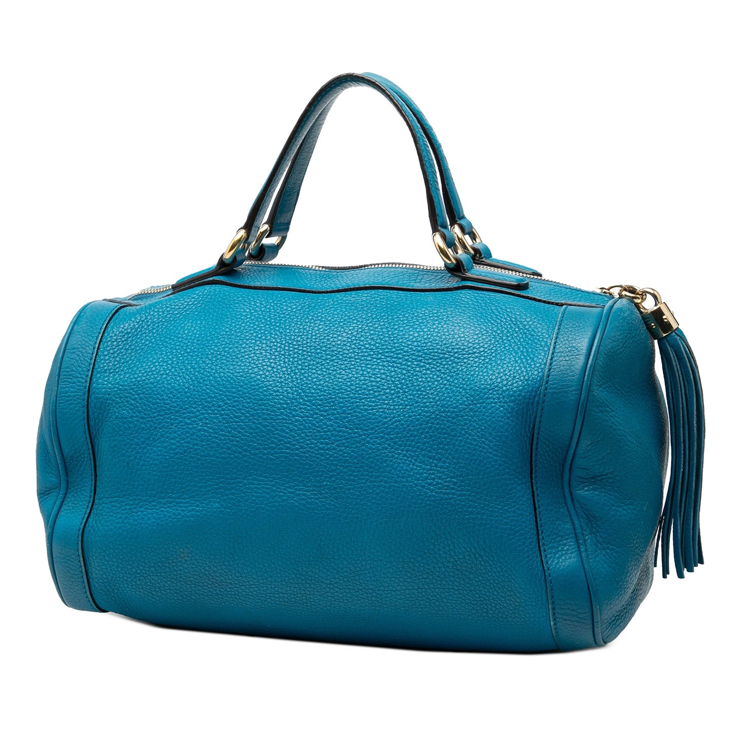 Gucci Medium Pebbled Calfskin Soho Boston Bag