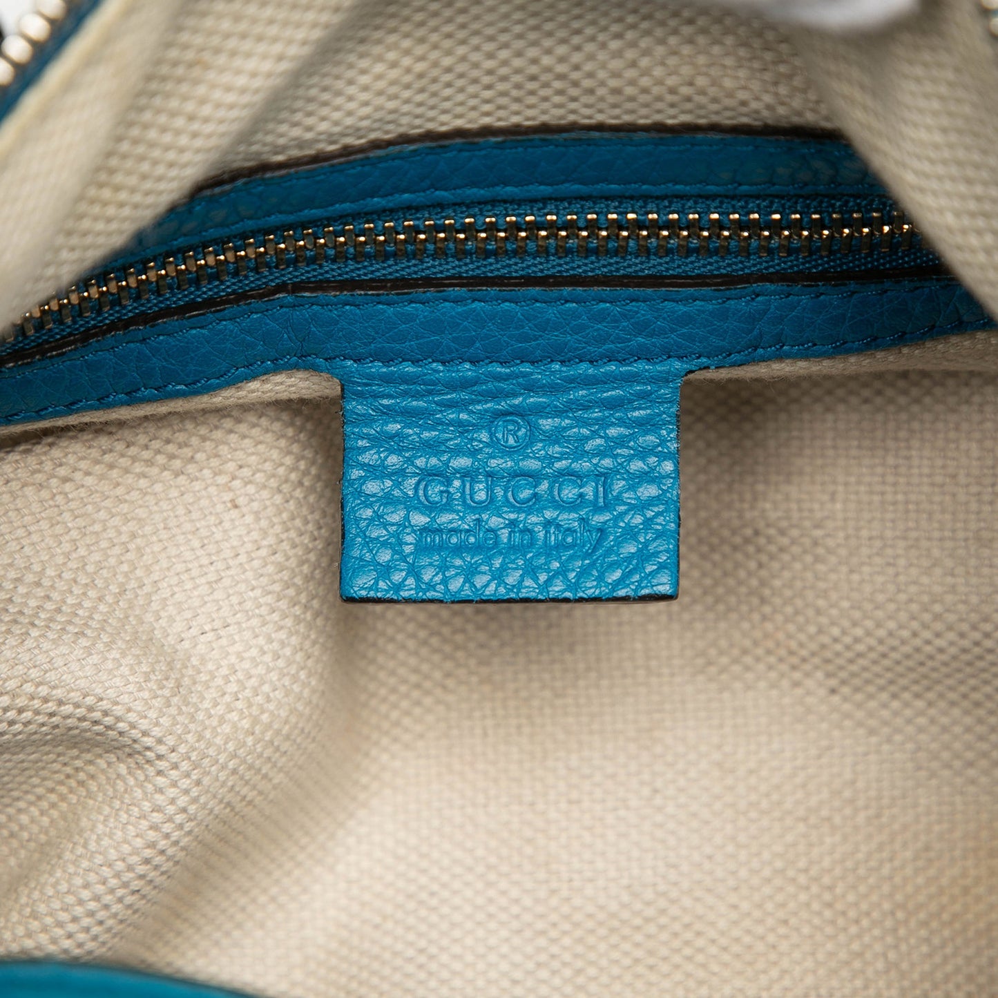 Gucci Medium Pebbled Calfskin Soho Boston Bag
