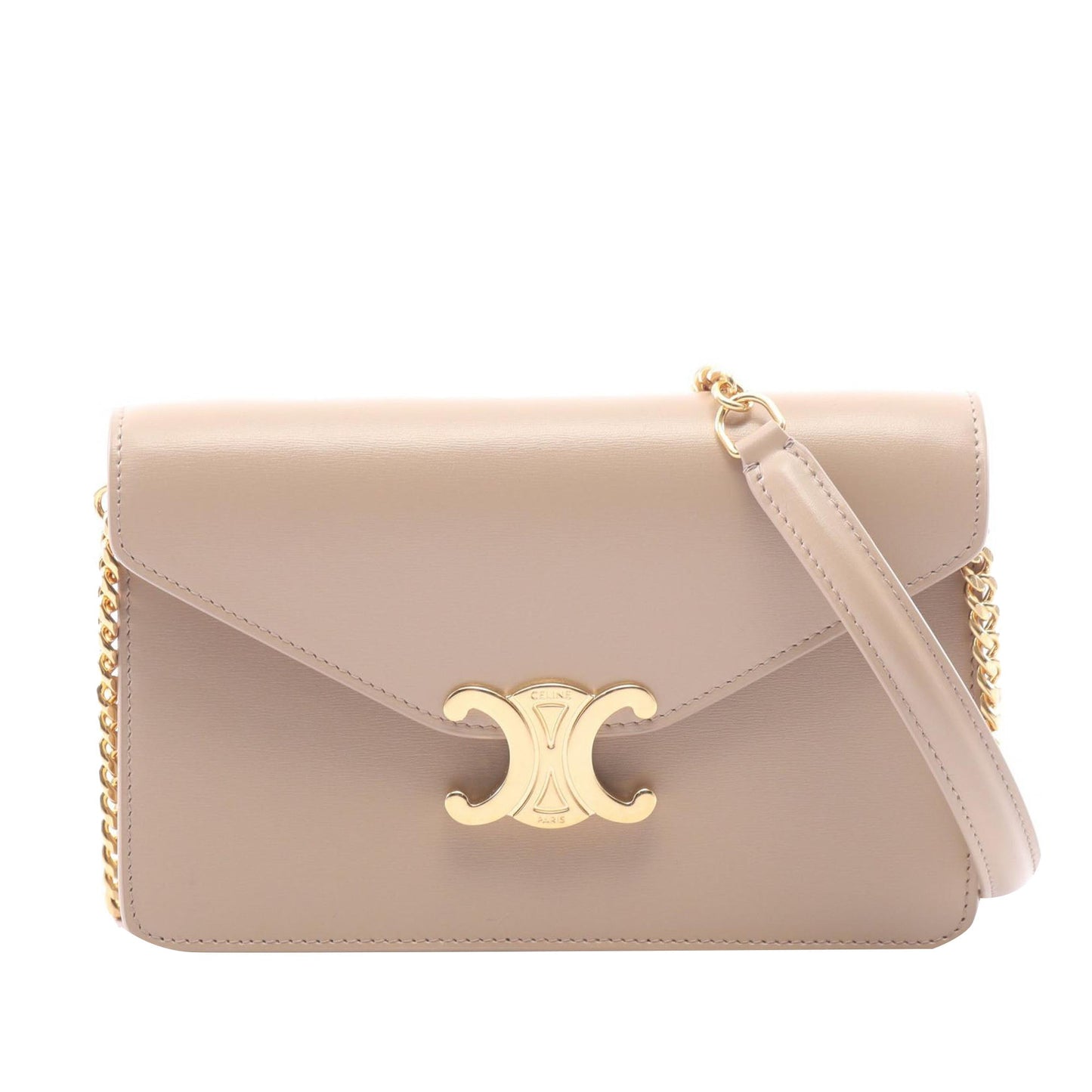 Celine Leather Margo Wallet on Chain