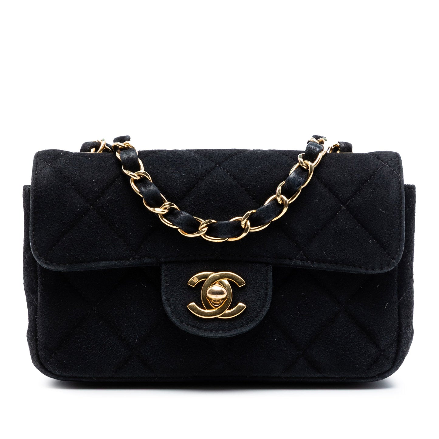 Extra Mini Rectangular Classic Suede Single Flap