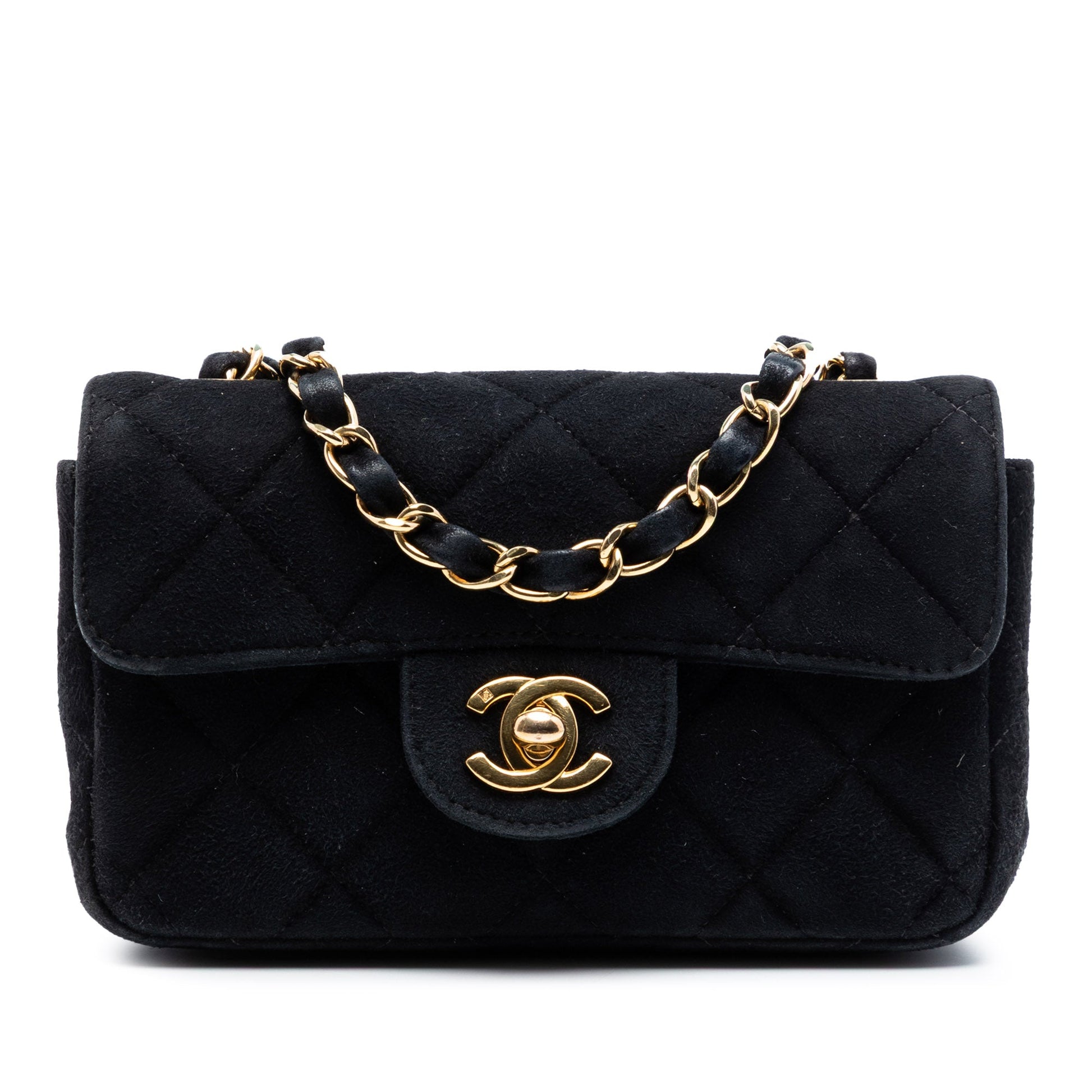 Extra Mini Rectangular Classic Suede Single Flap